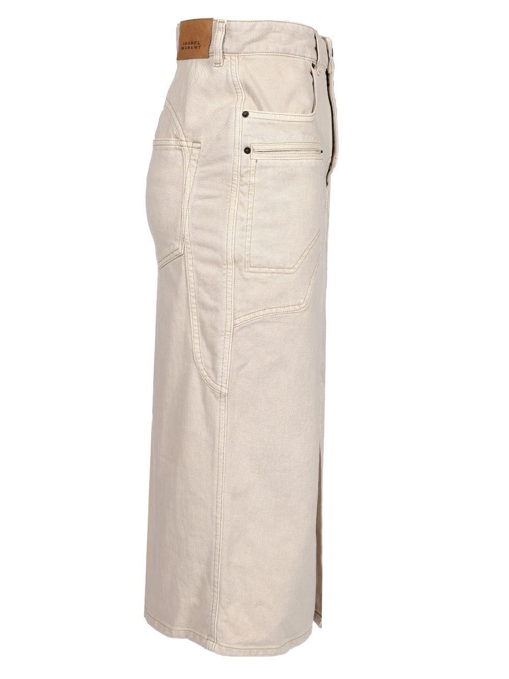 Isabel Marant Wide-leg Beryl Jeans In Ecru In Beige