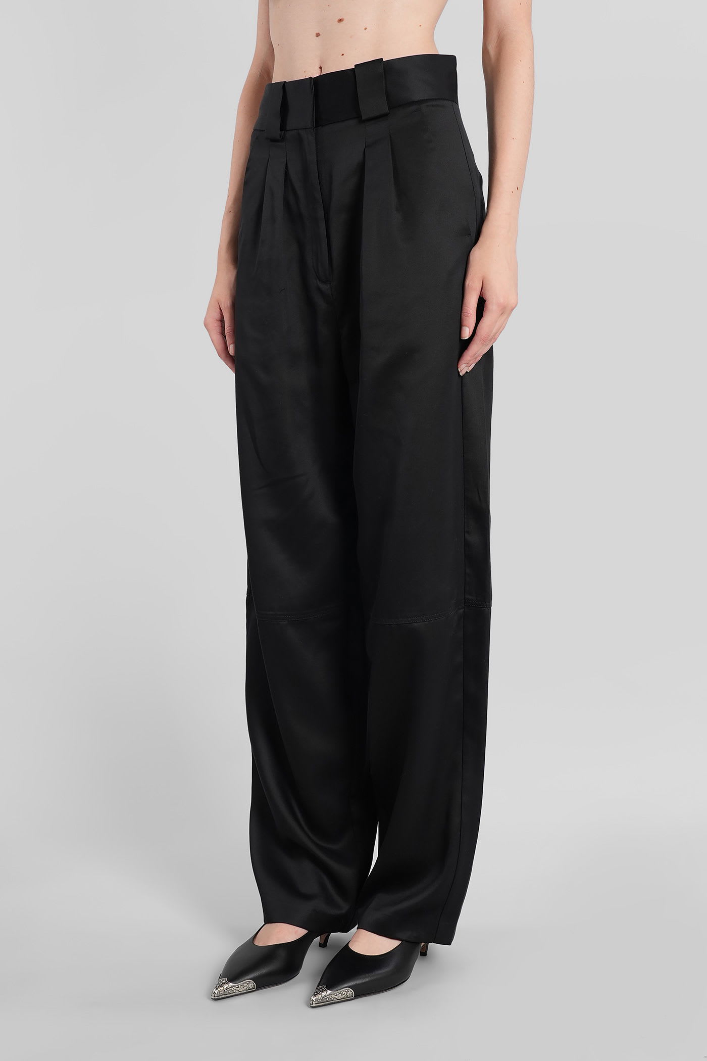 Iro Danny Pants In Black Wool And Polyester In Black