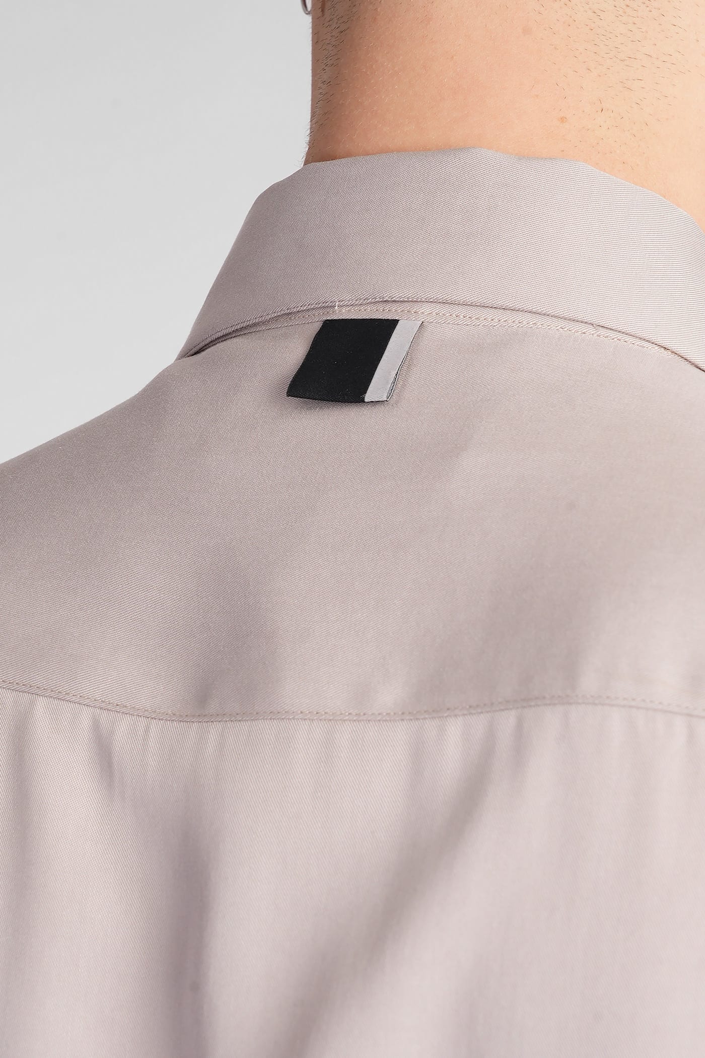 Low Brand Shirt S120 Shirt In Taupe Wool And Polyester In Taupe