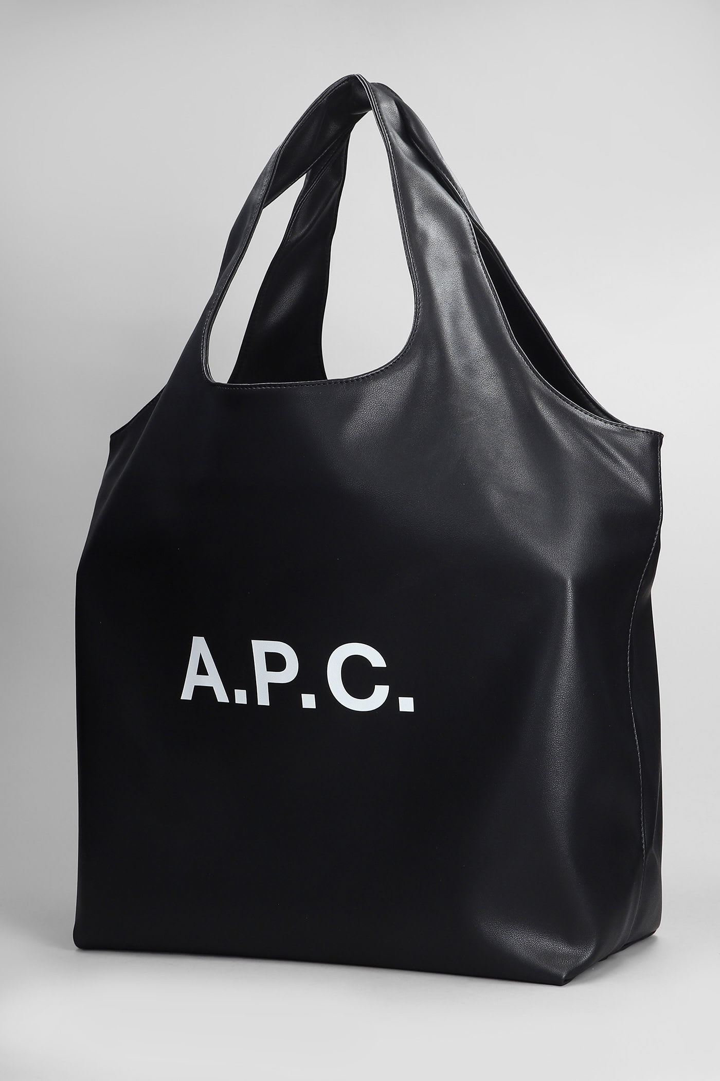 Apc Ninon Tote In Black Polyuretan In Black