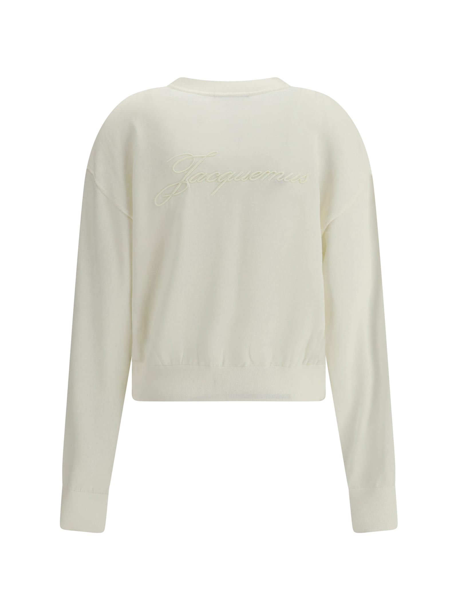 Jacquemus Women Merino Wool Cardigan In White