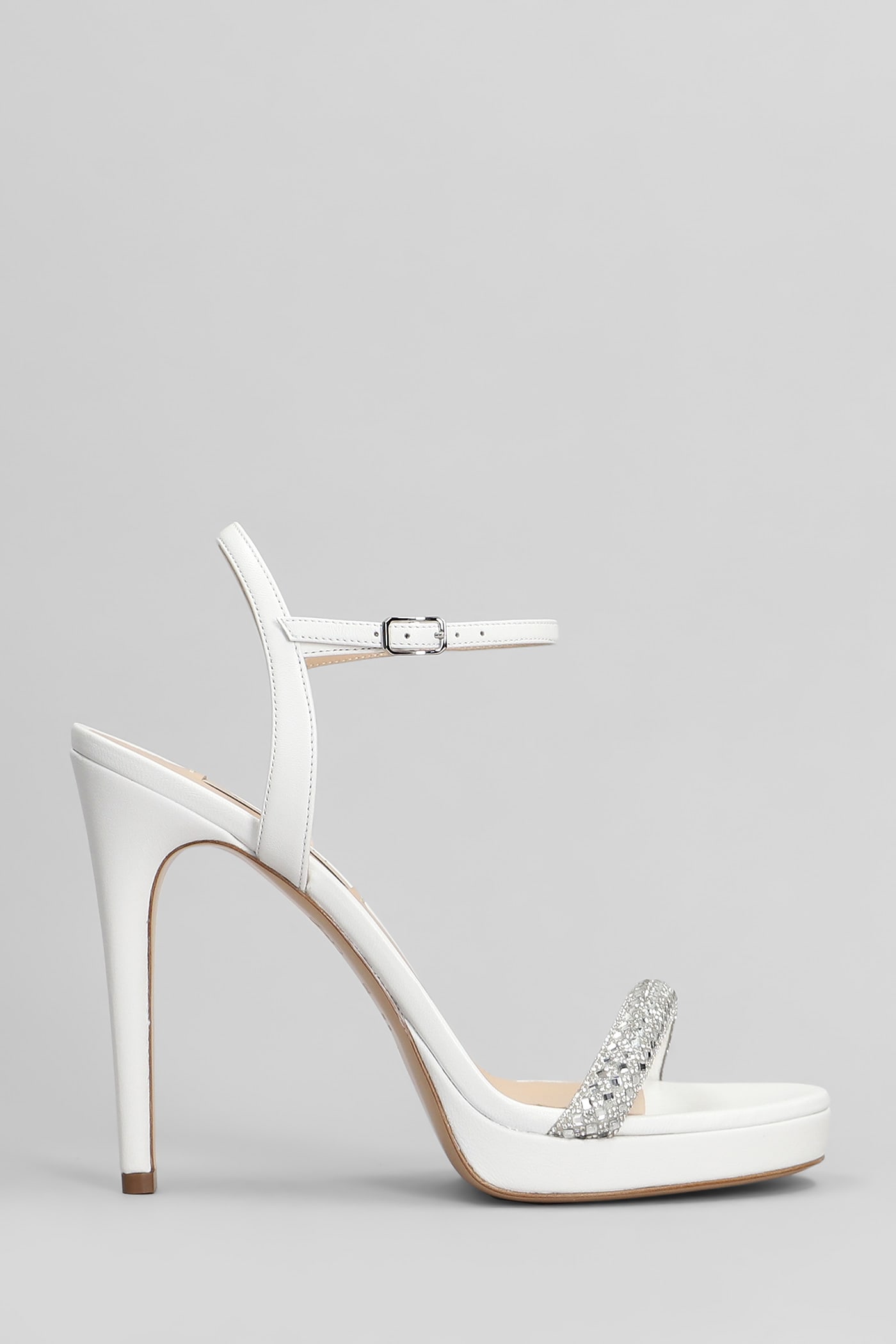 Sandals In White Leather