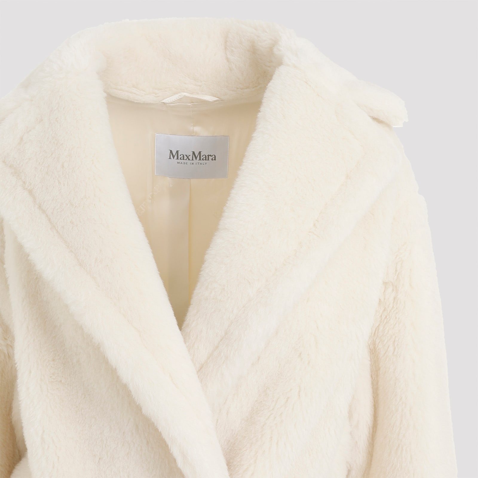 Shop Max Mara Tedgirl Coat In Bianco