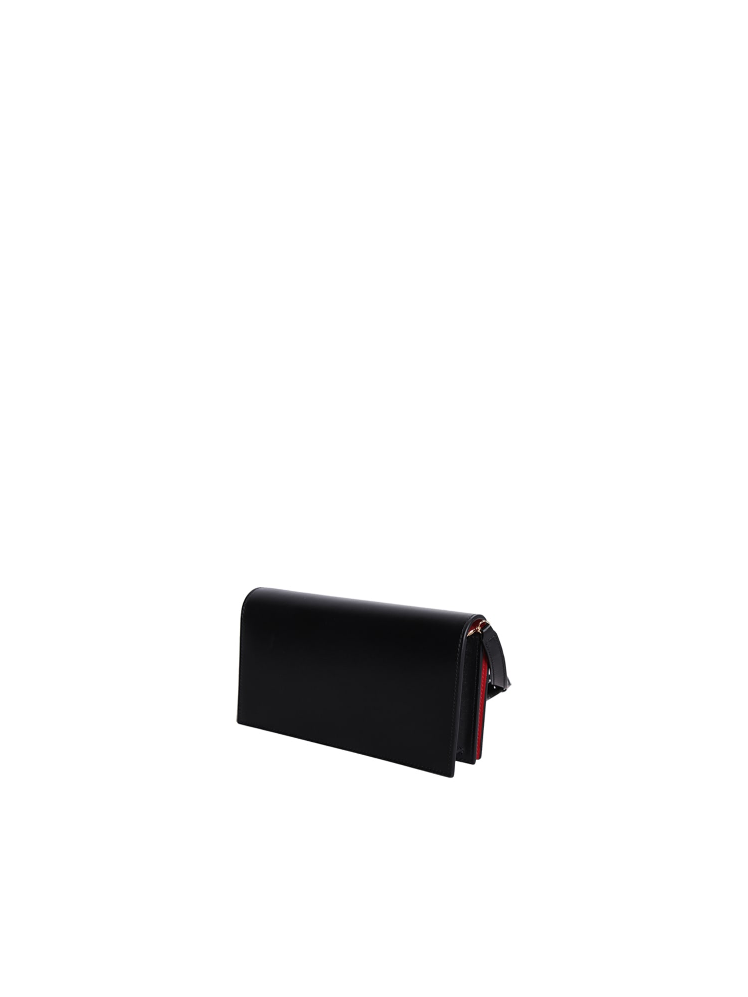 Shop Ferragamo Mini Flat Black Clutch Bag