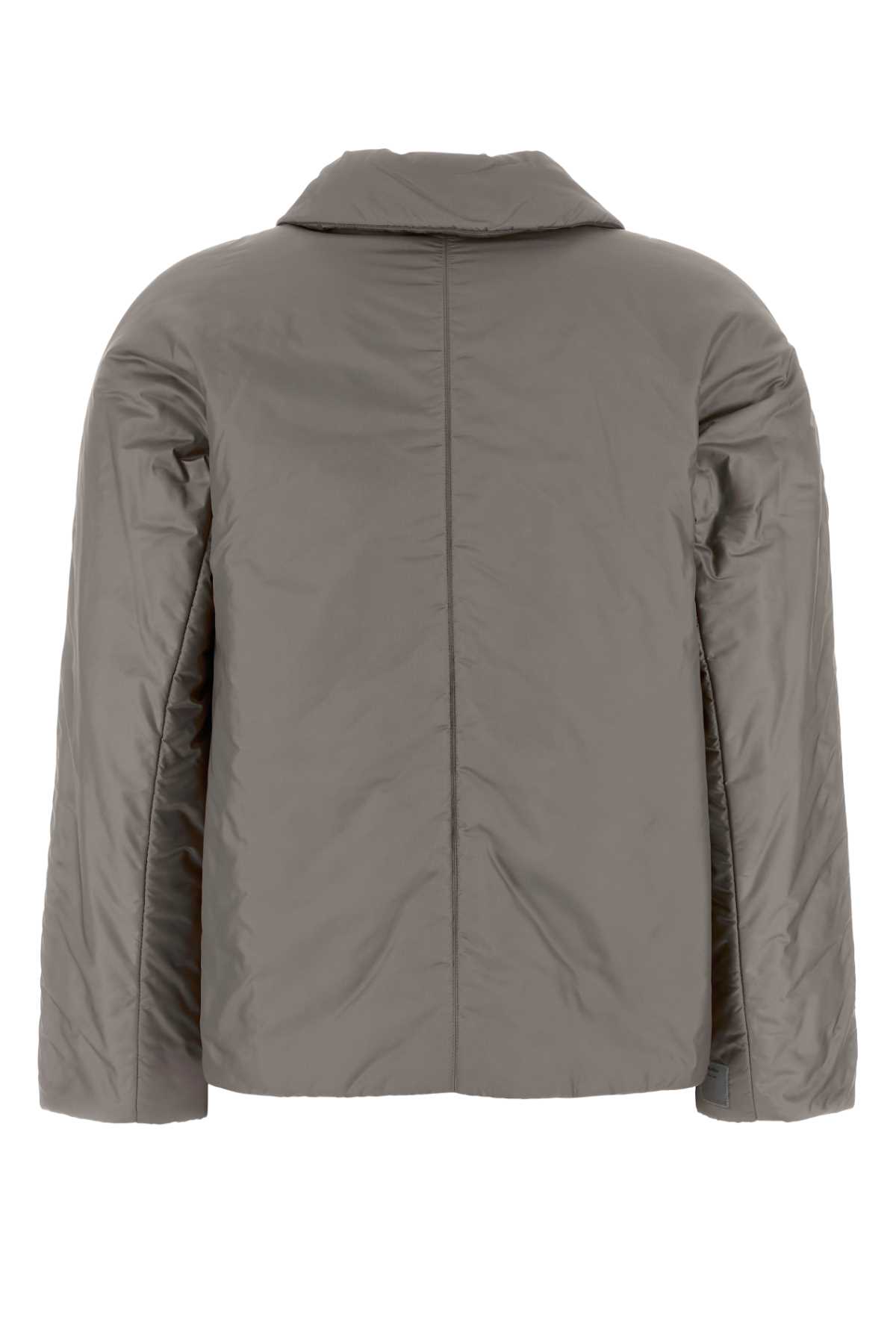 Max Mara The Cube Grey Polyester Greens Padded Jacket In Gray