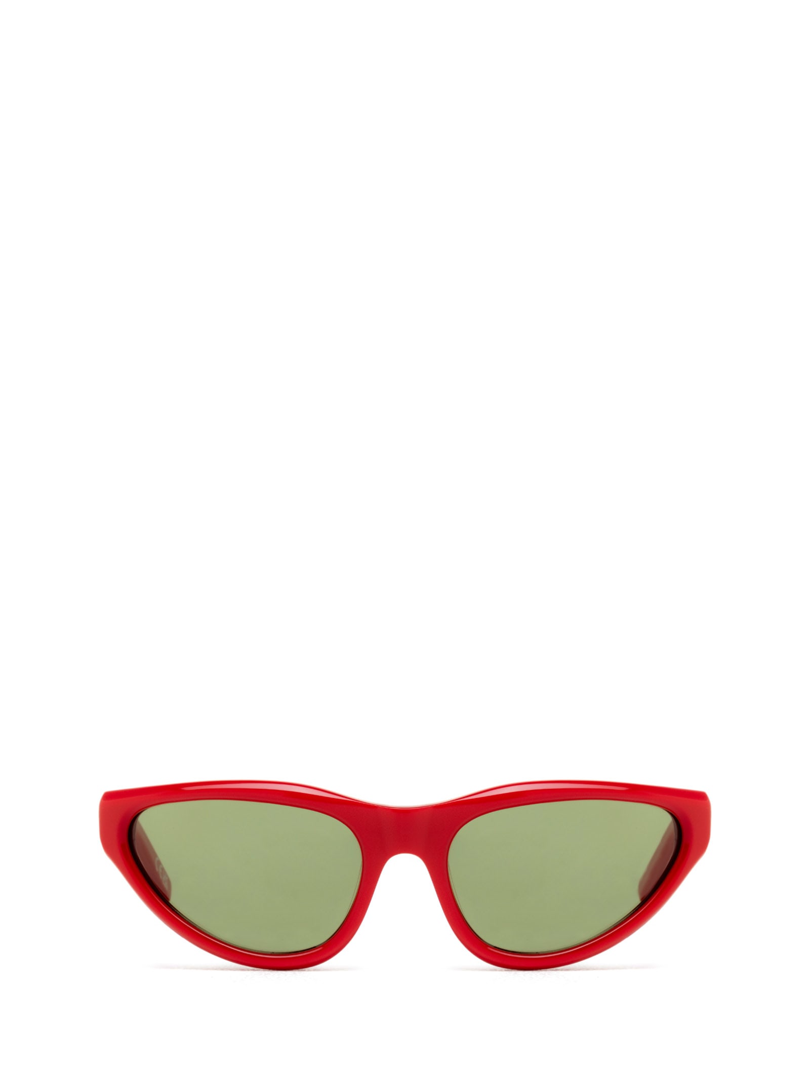 Shop Marni Eyewear Mavericks Solid Red Sunglasses