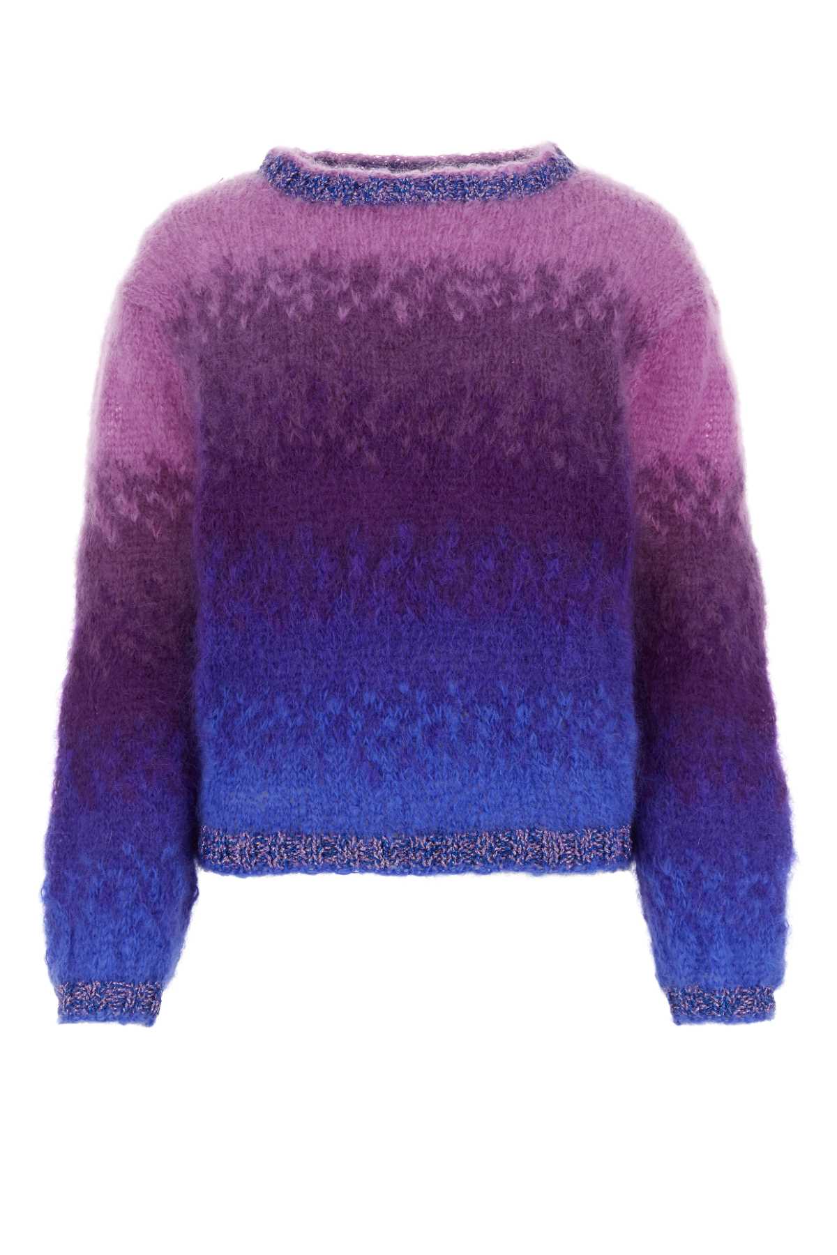 Embroidered Stretch Mohair Blend Sweater
