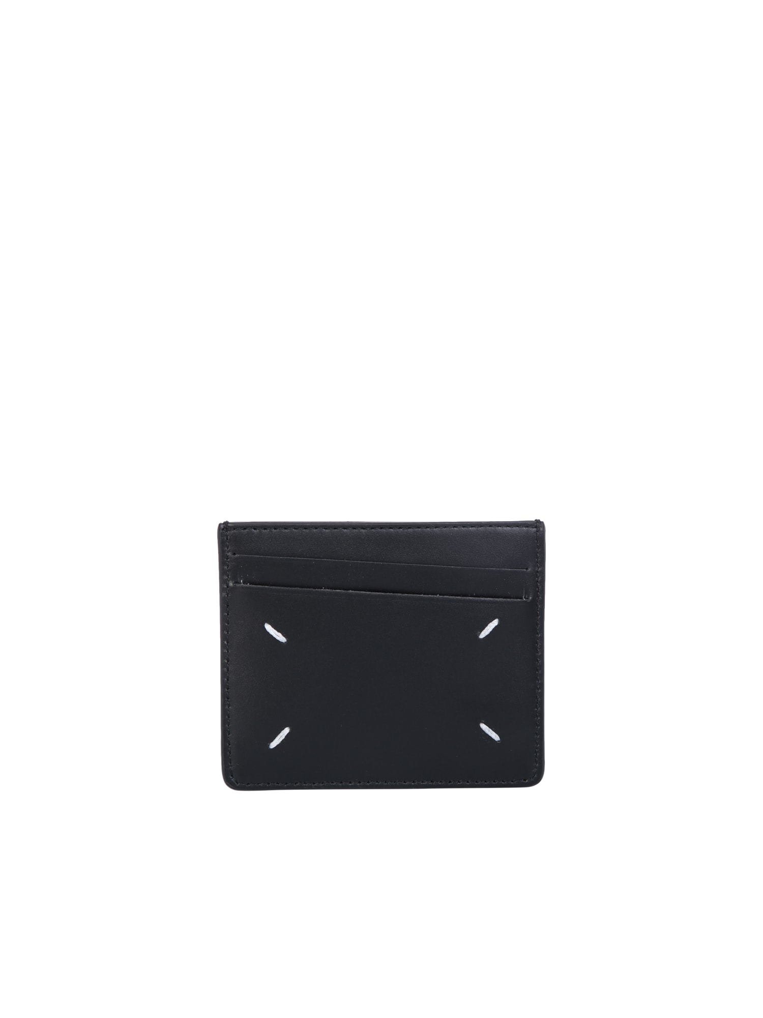 Shop Maison Margiela Embossed Logo Card Holder Black