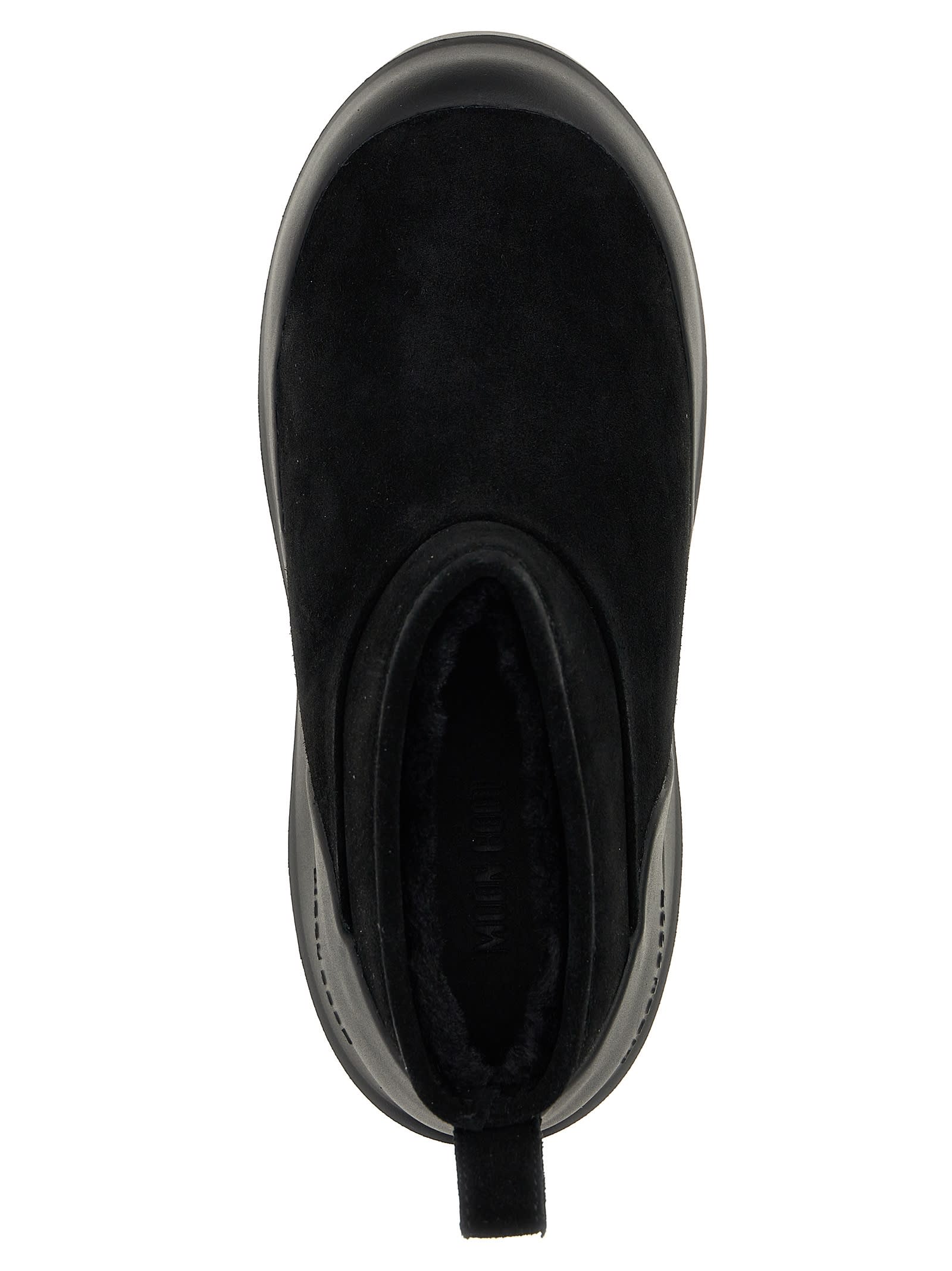 Moon Boot Luna Low-suede Boots In Black
