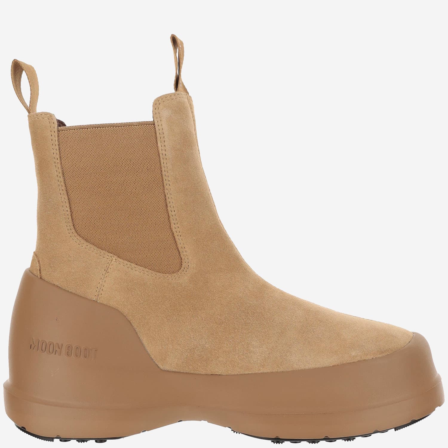 Shop Moon Boot Moon Chelsea Suede Ankle Boot In Beige