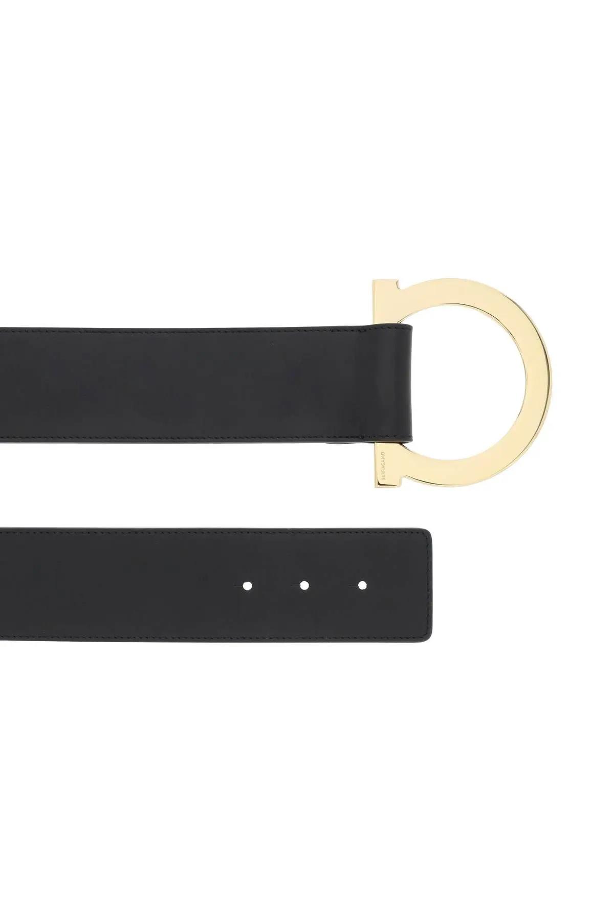 Shop Ferragamo Gancini Belt In Black