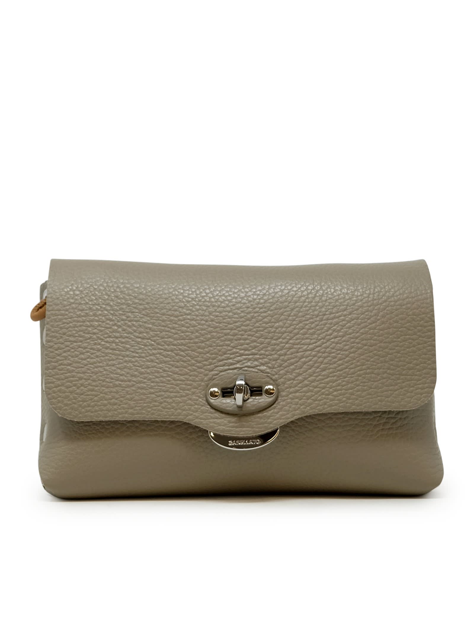 068331-0040000-z0160 Grey Creta Lettera Daily S Leather Clutch