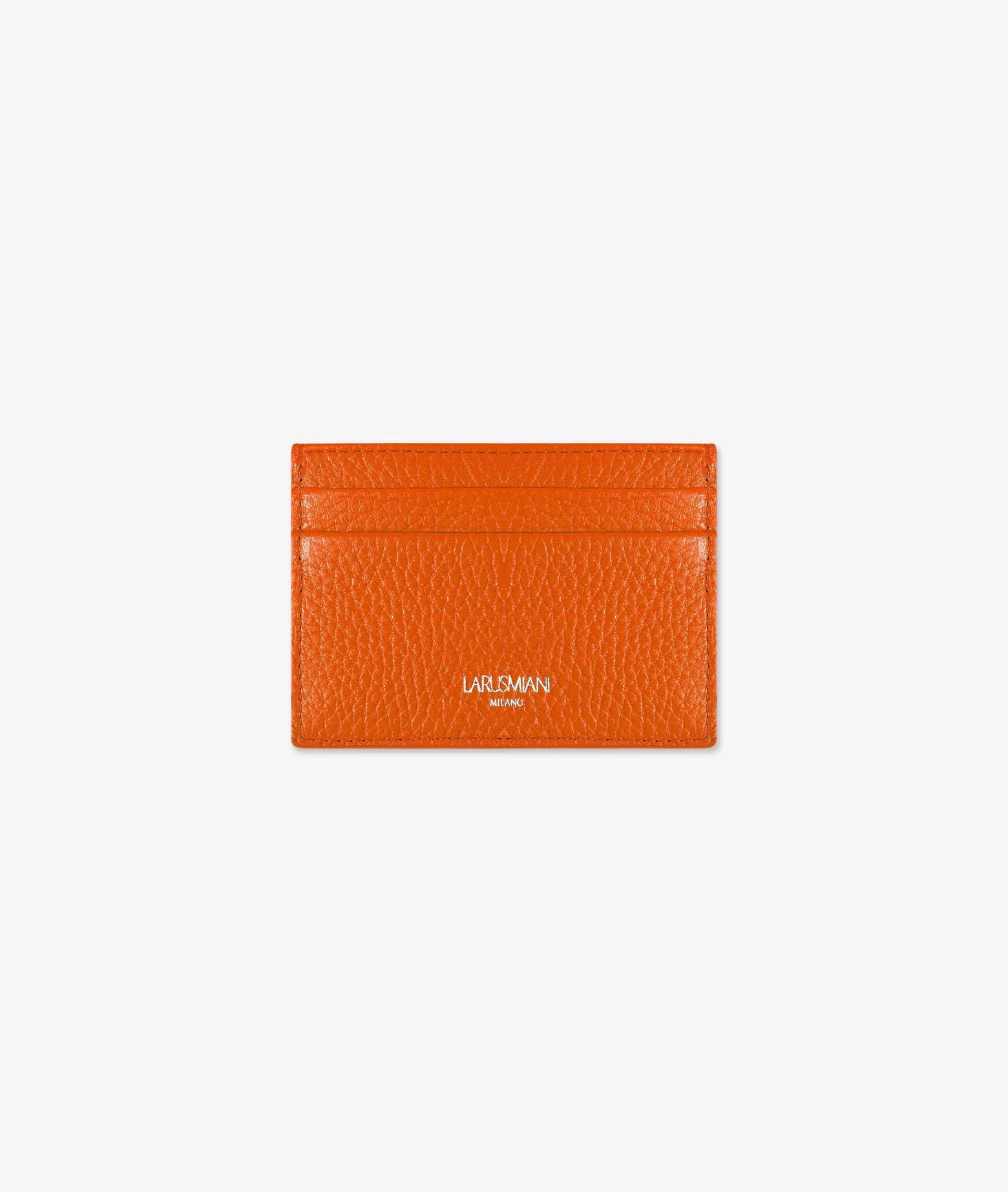 Shop Larusmiani Card Holder Yield Wallet In Orange