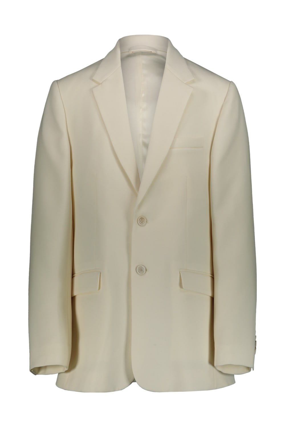 Shop Wardrobe.nyc Oversize Single Brested Blazer In Offwht White