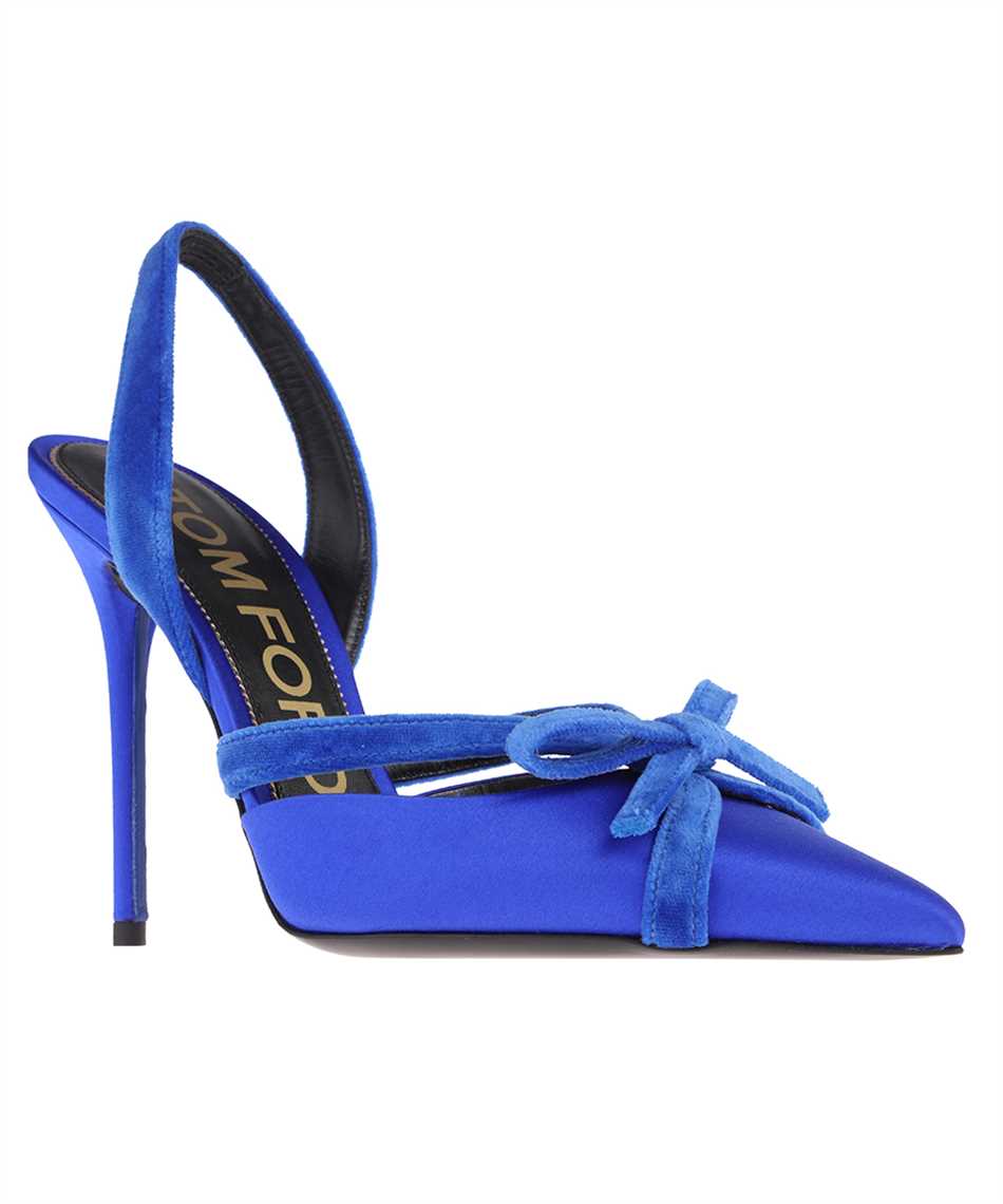 Shop Tom Ford Fabric Slingback Pumps In Blue