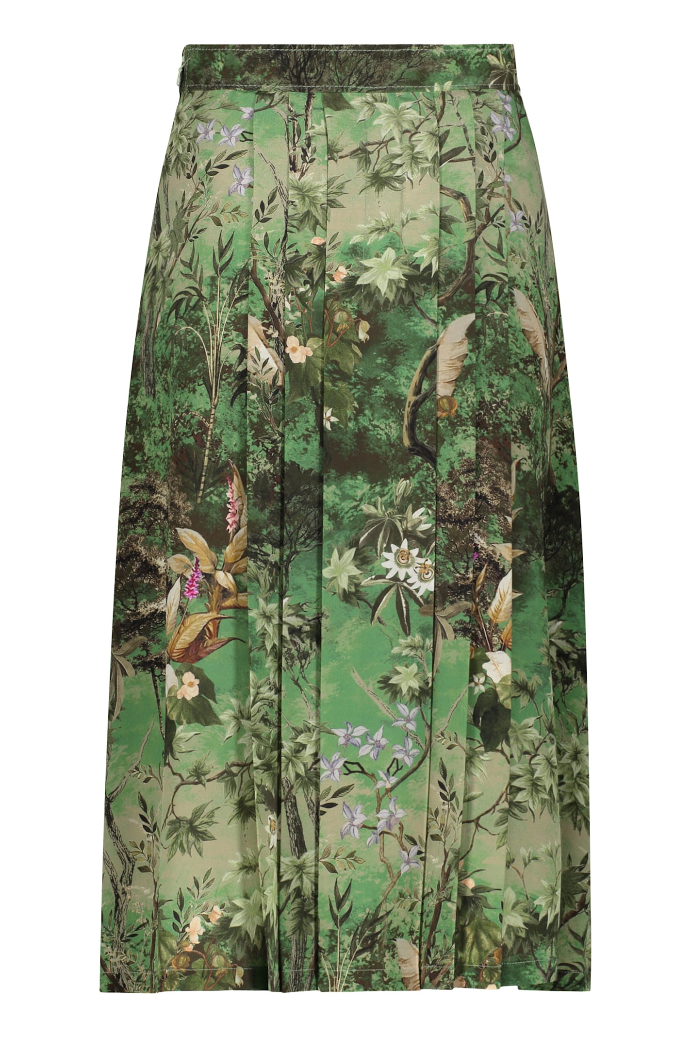 Alberta Ferretti Printed Silk Skirt In Multi