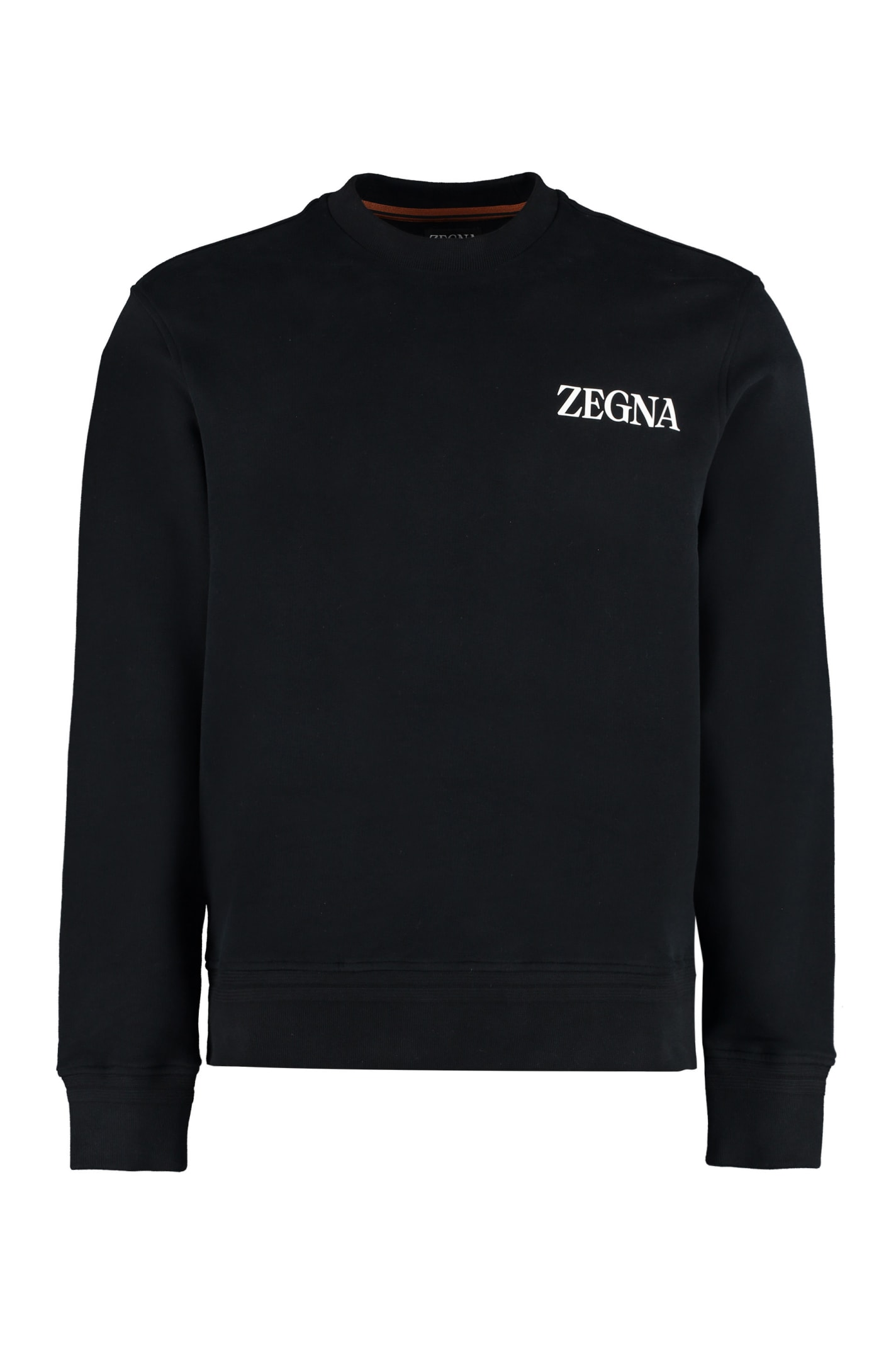 Ermenegildo Zegna Cotton Crew-neck Sweatshirt In Black