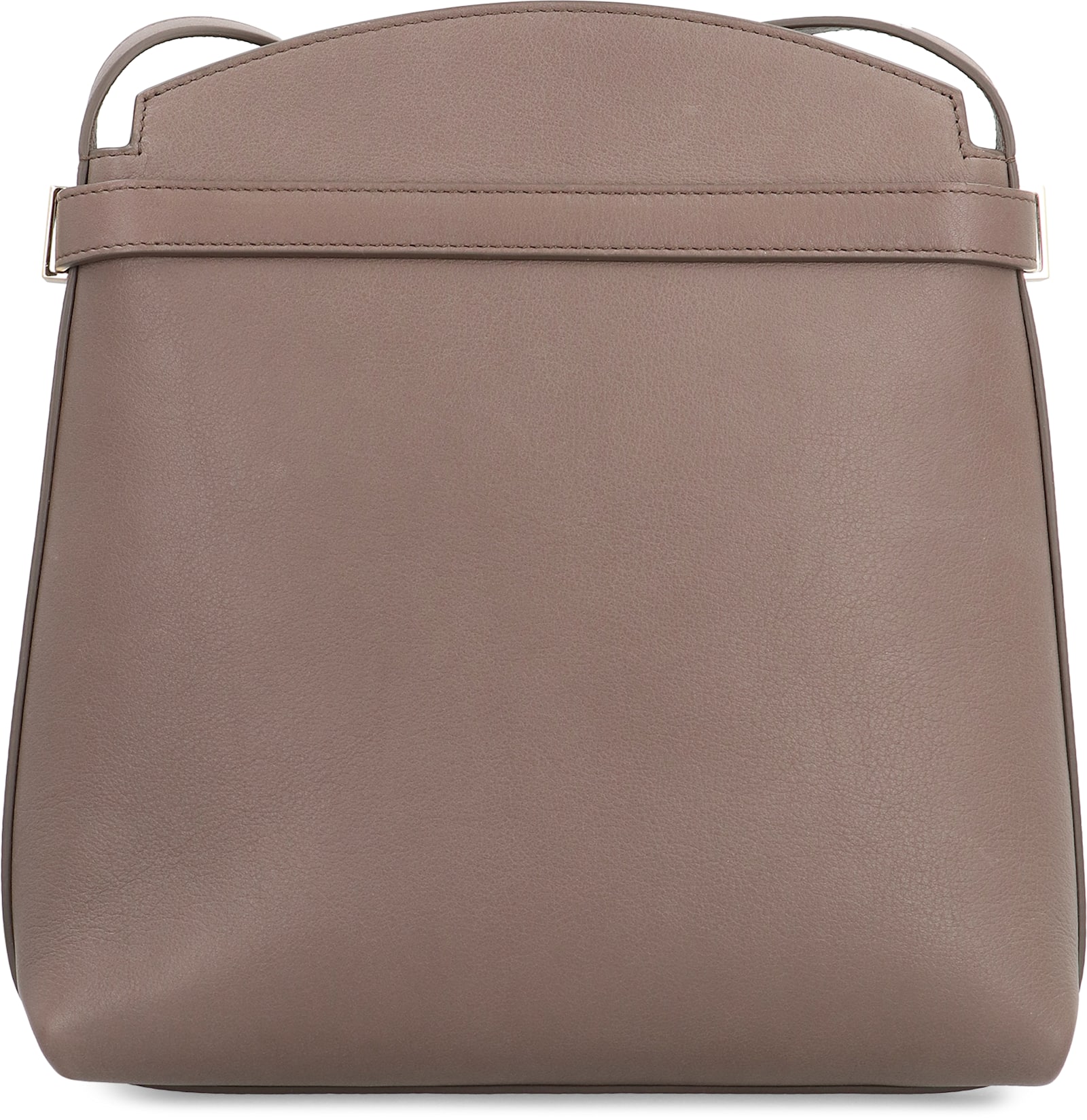 Shop Ferragamo Leather Crossbody Bag In Brown