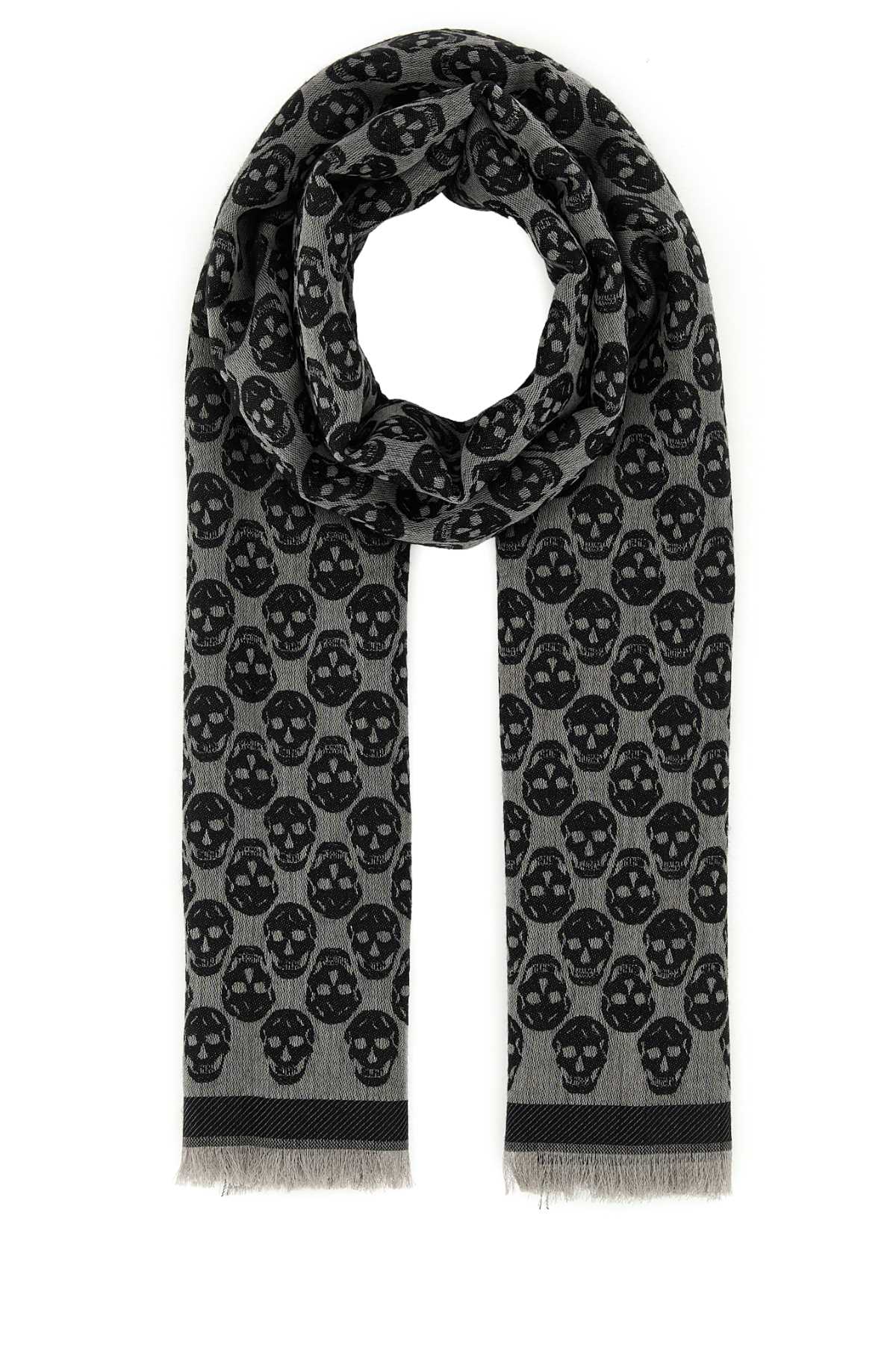 Alexander McQueen Embroidered Wool Blend Foulard