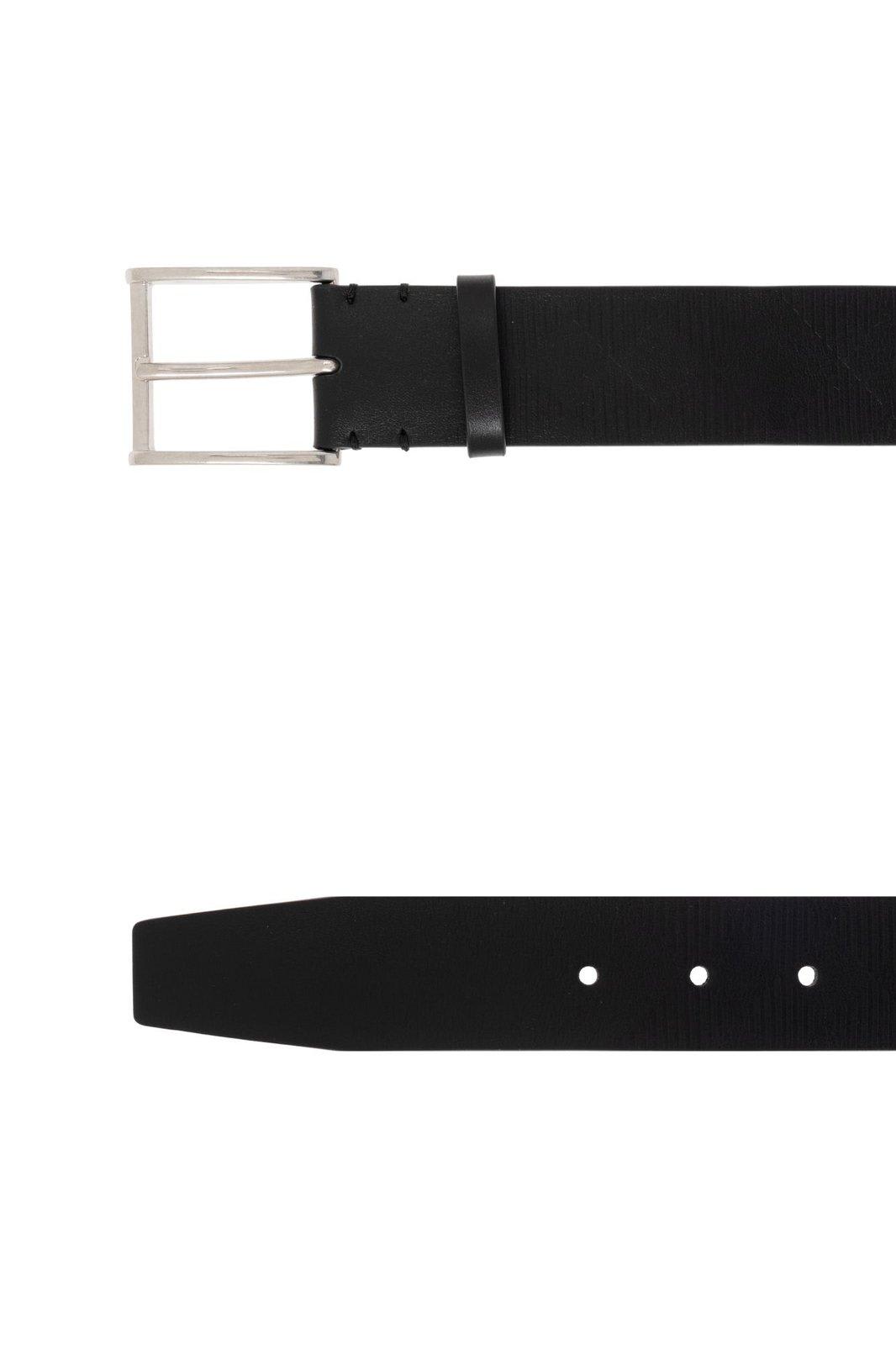 Burberry Checked Buckled Belt In Black