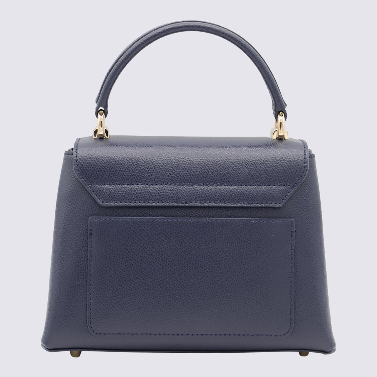Shop Furla Blue Leather 1927 Mini Shoulder Bag In Mediterraneo