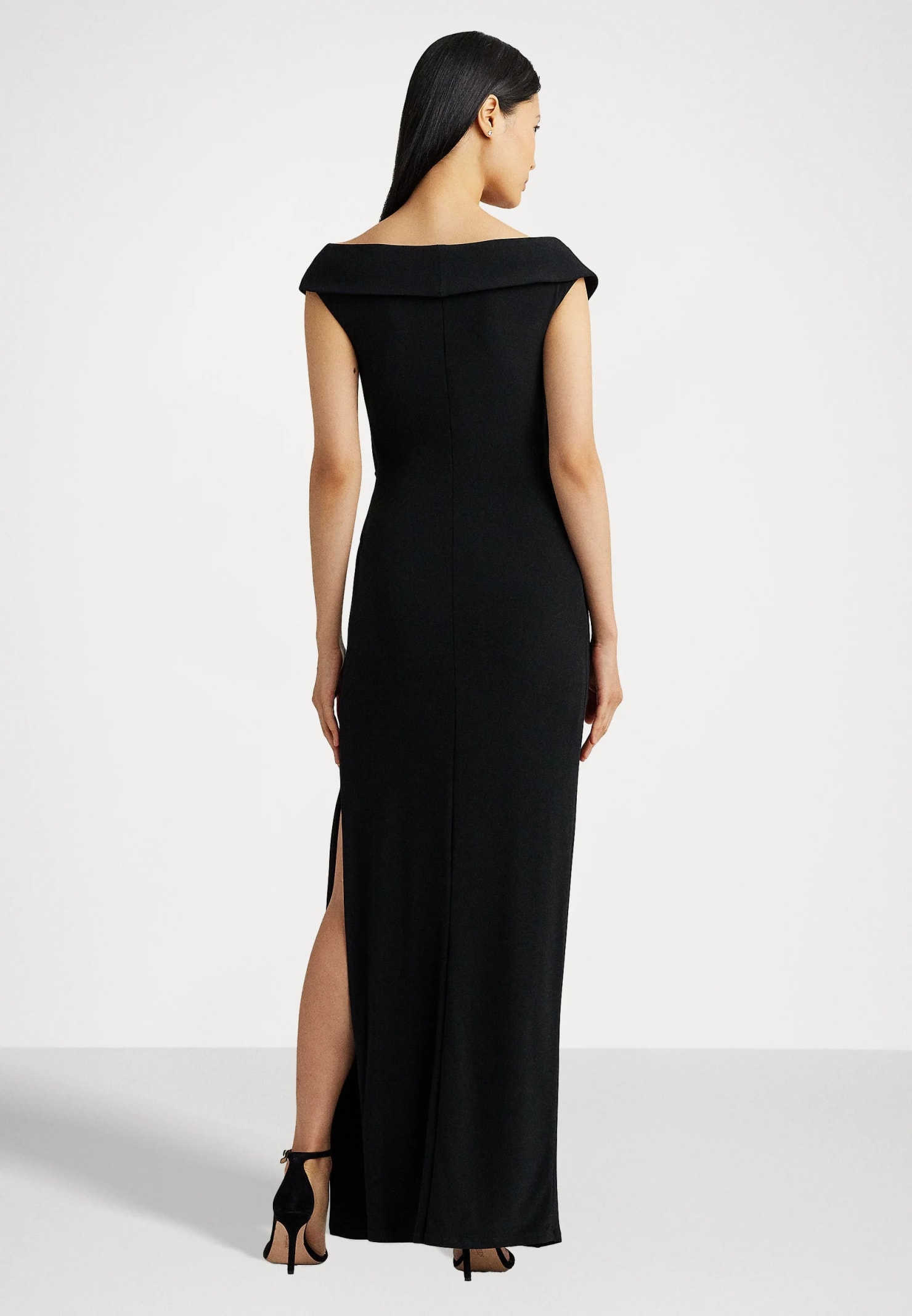 Shop Ralph Lauren Leonidas Sleeveless Gown In Black