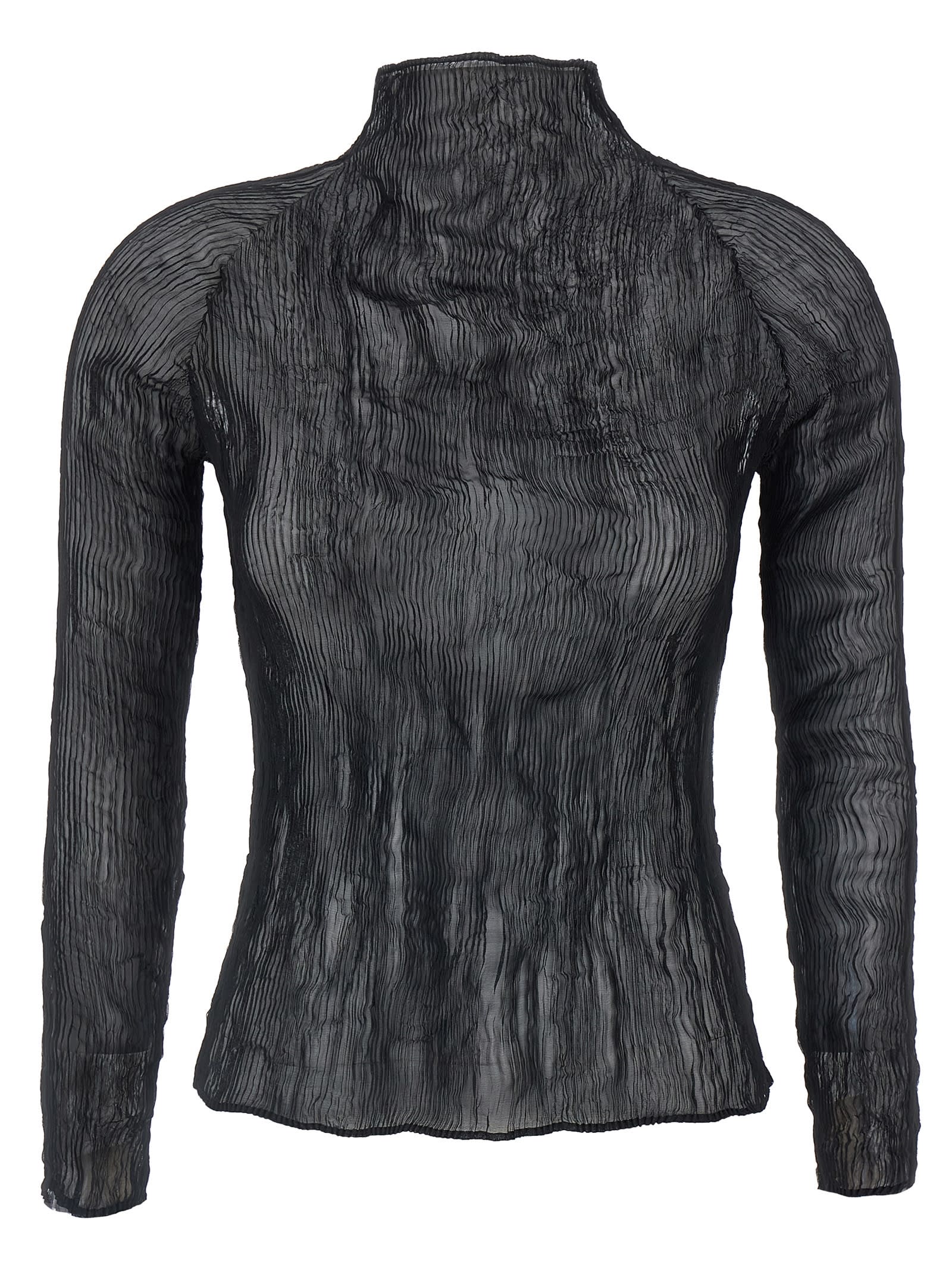 Issey Miyake Chiffon Twist-56 Sweaters And Cardigans Black