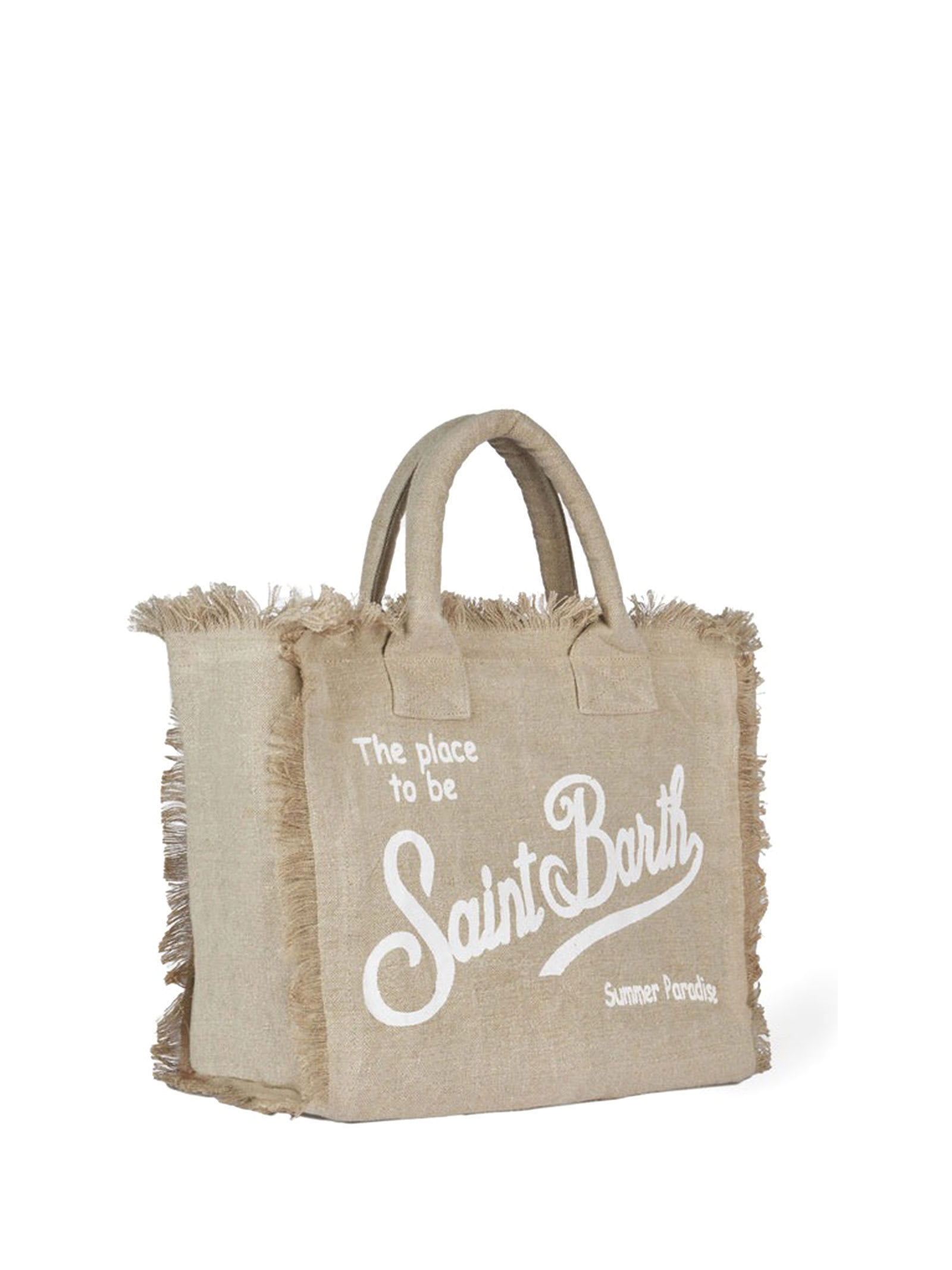 Shop Mc2 Saint Barth Linen Vanity Tote Bag