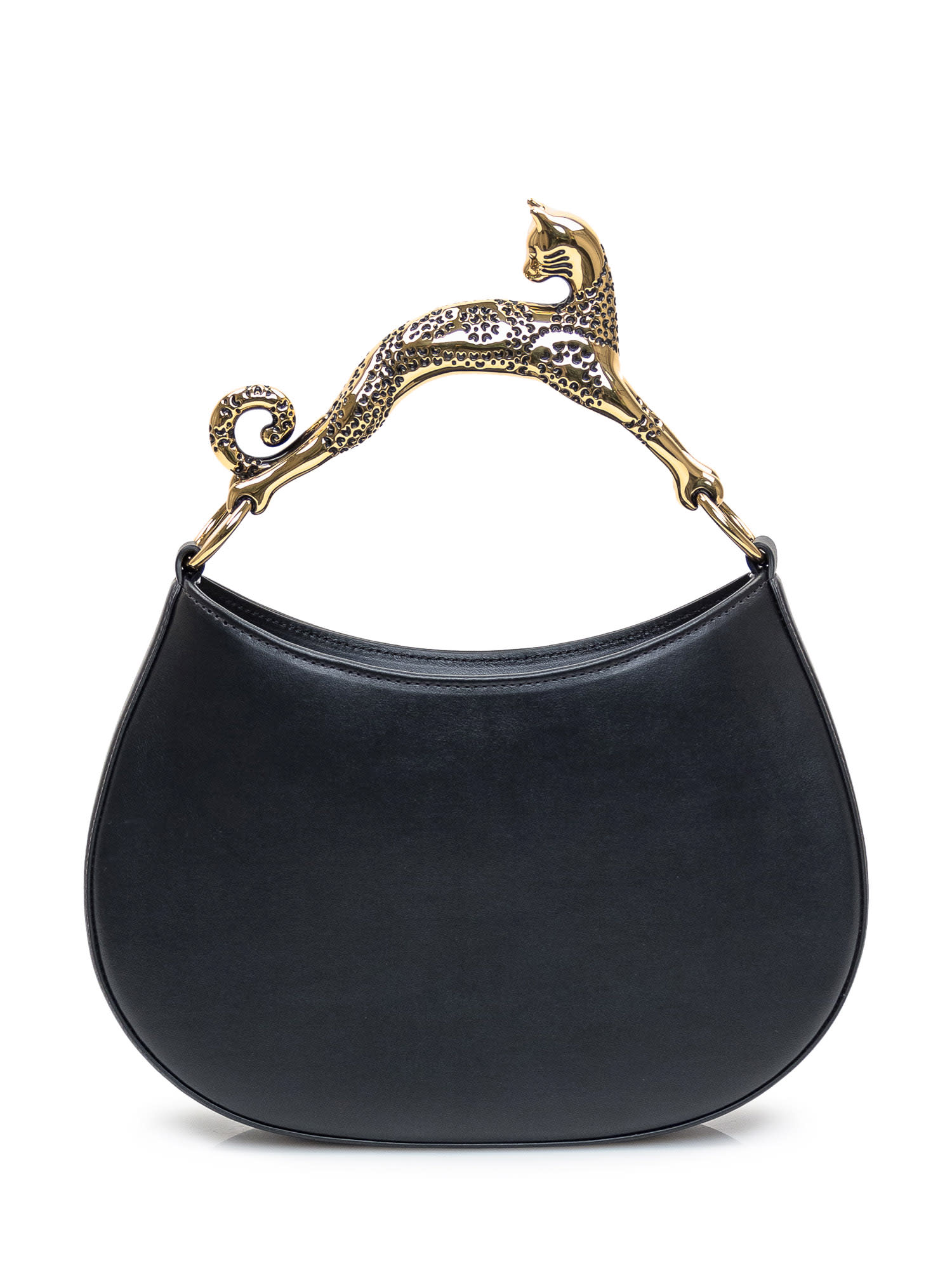 Shop Lanvin Hobo Bag Cat In Black