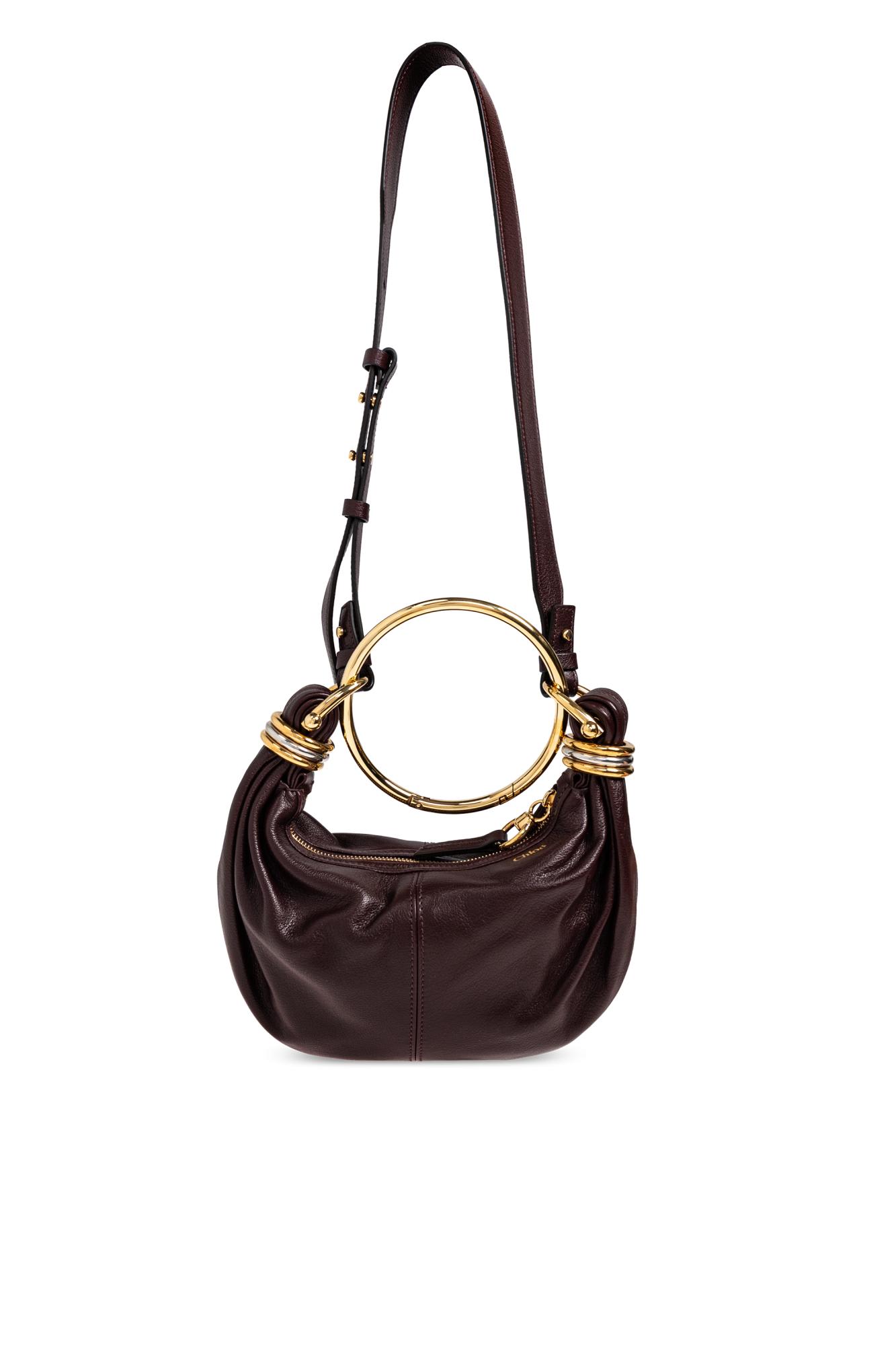 Chloé Circular-handle Leather Tote Bag In Multi