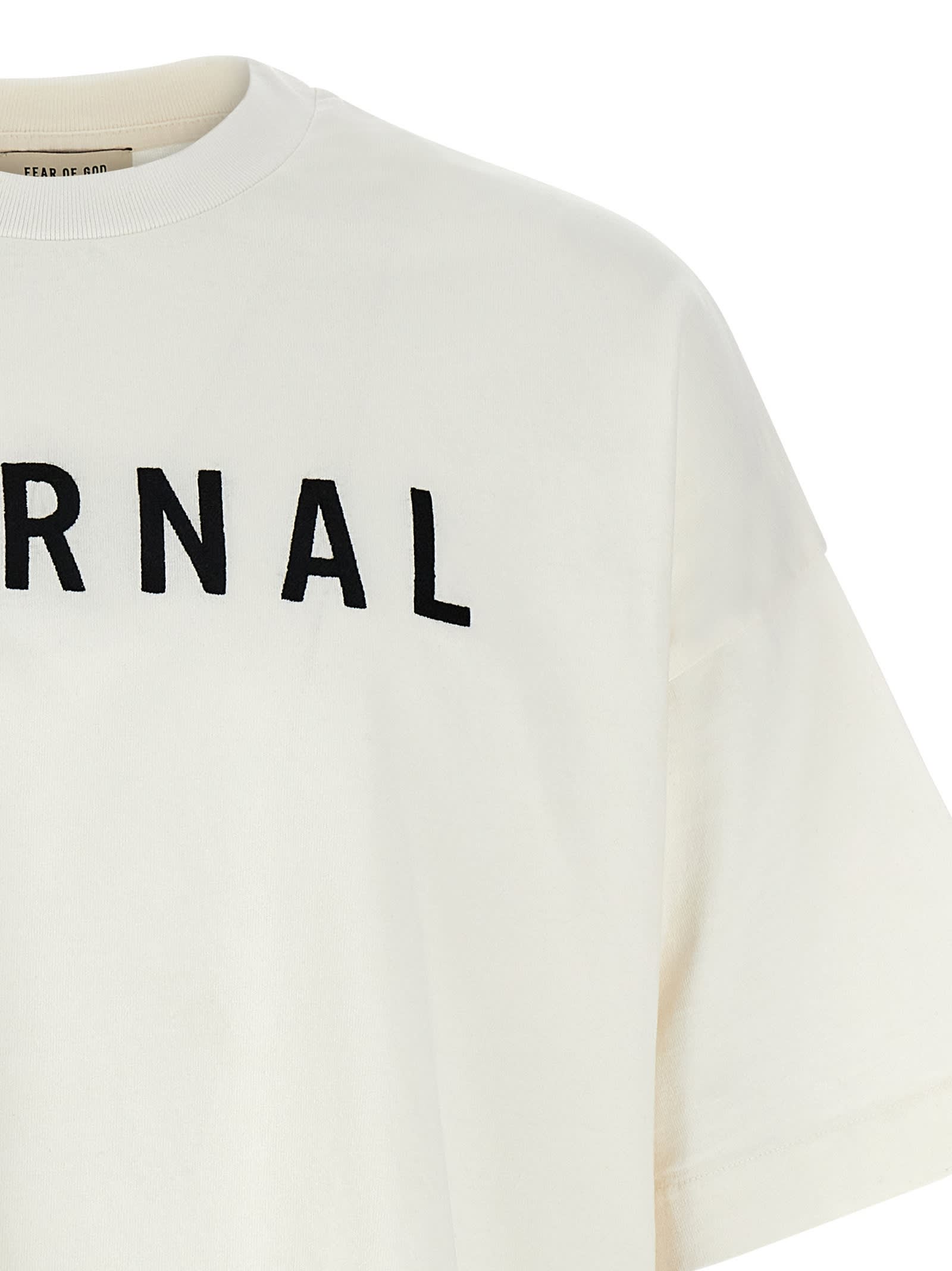 Fear Of God Eternal Oversized Logo-detailed Cotton-jersey T-shirt In White