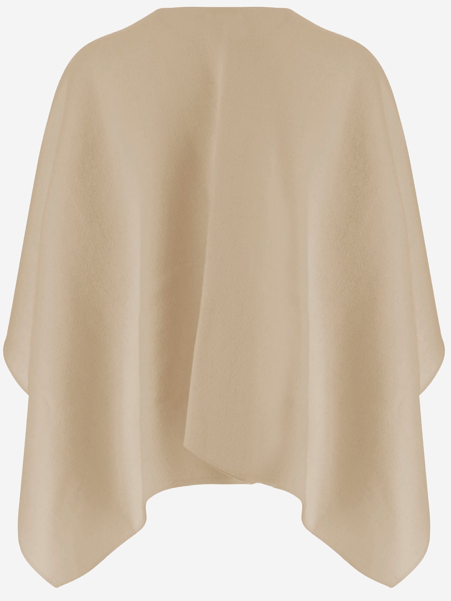 Max Mara Serra Cape In Alpaca And Wool Blend In Neutral