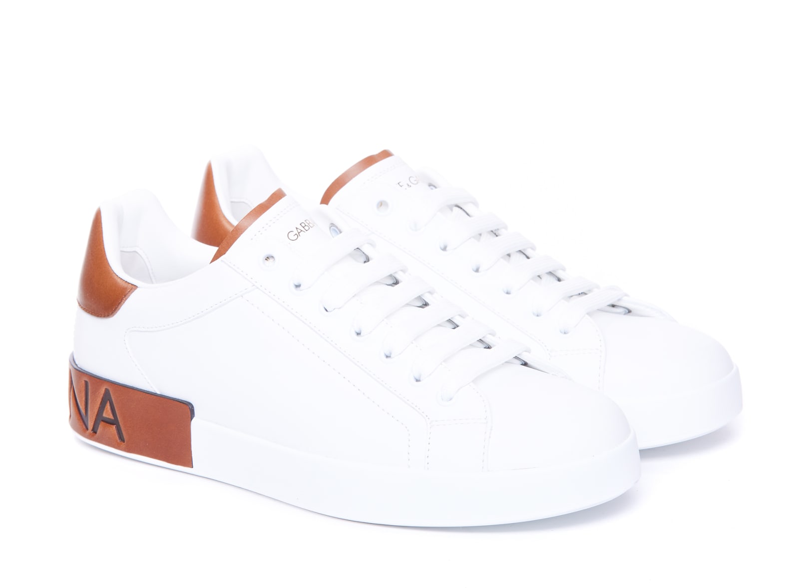 Shop Dolce & Gabbana Portofino Sneakers In White