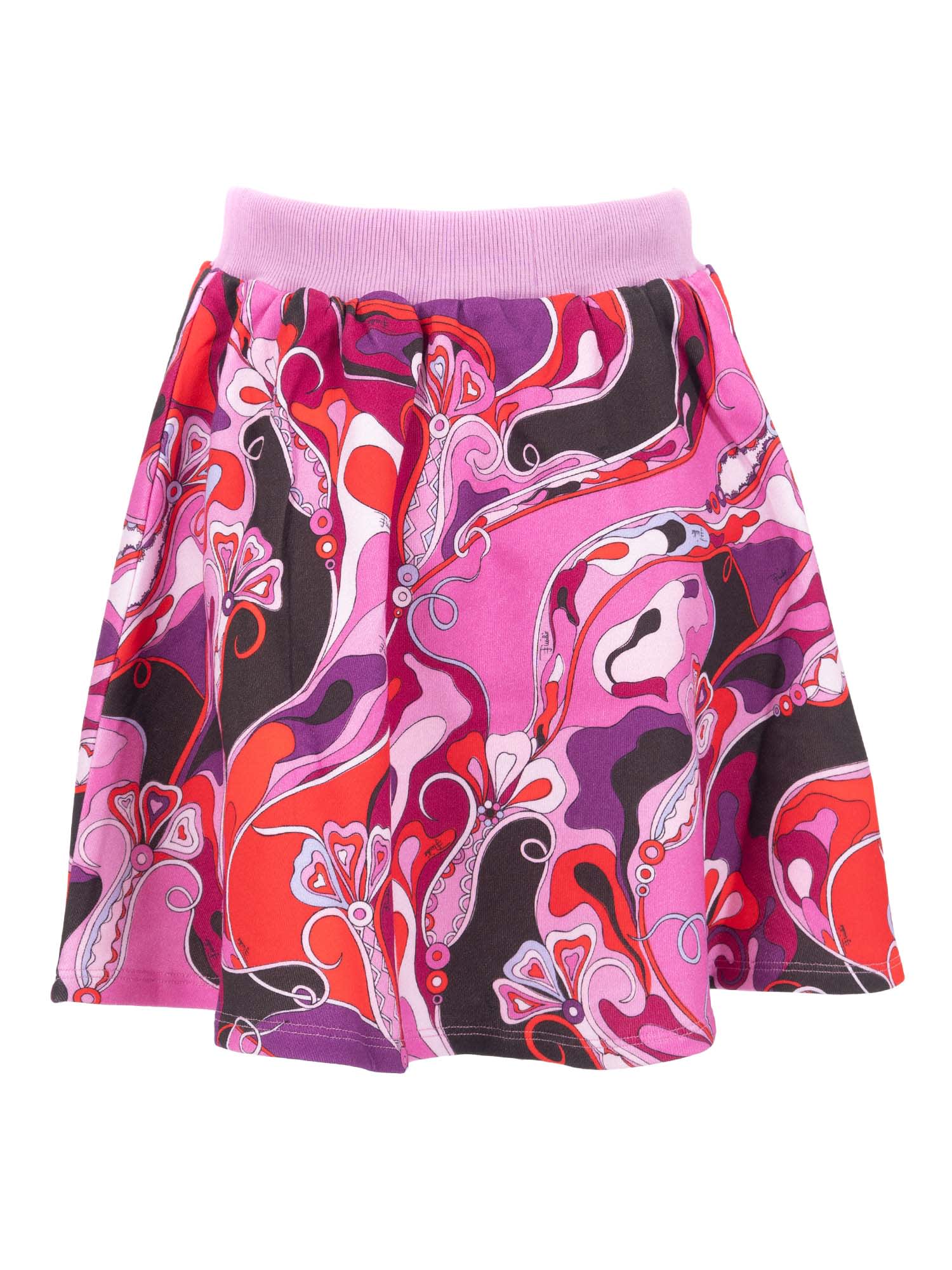 Pucci Patterned Skirt In Pink