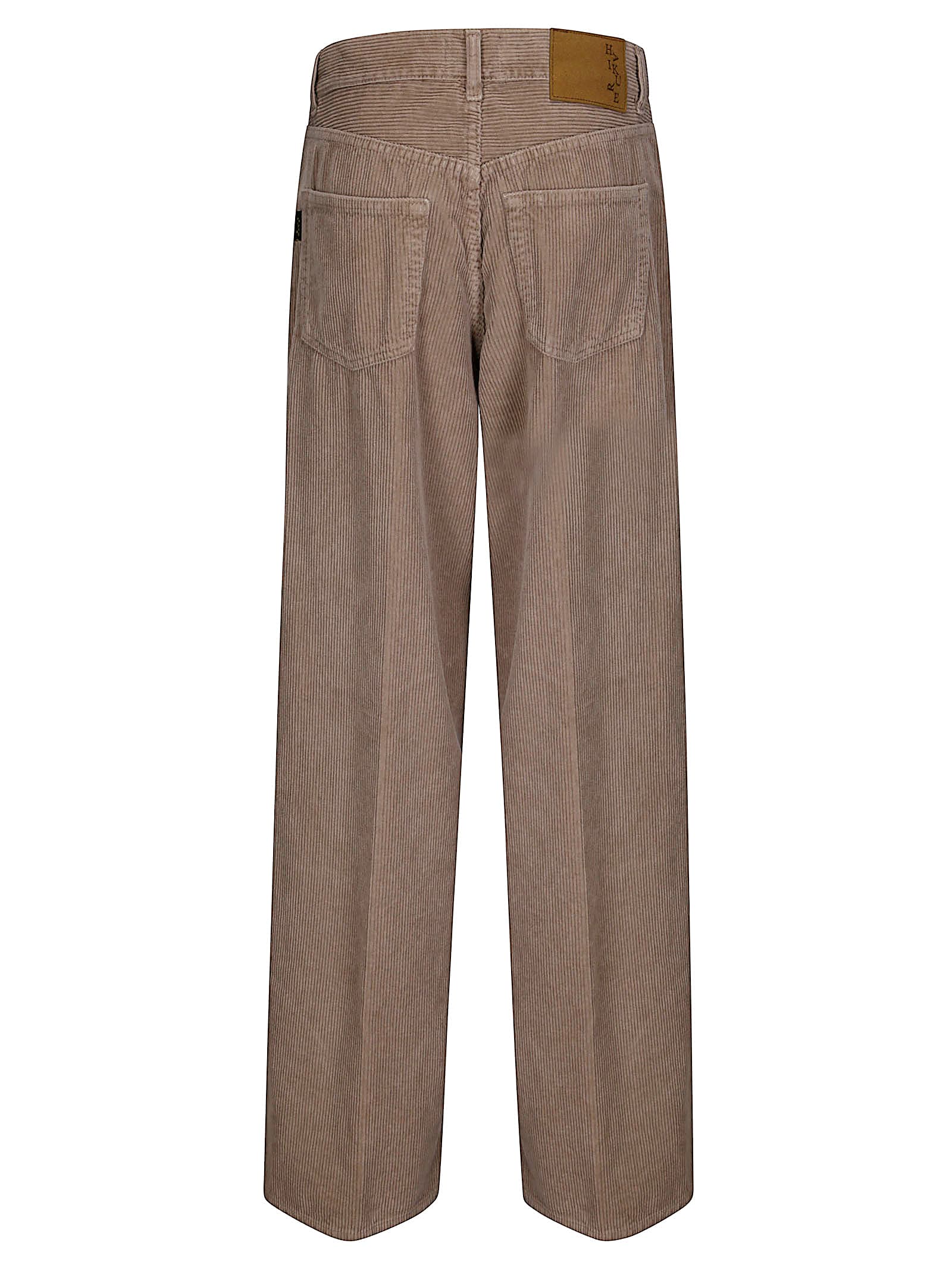 Haikure Wide-leg Corduroy Jeans-style Pants In Brown