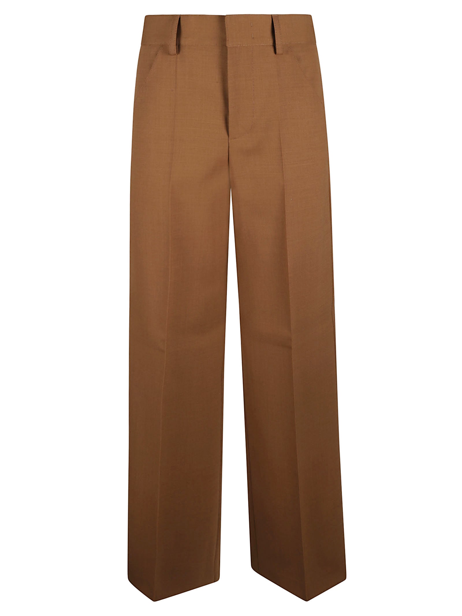 Shop Philosophy Di Lorenzo Serafini Straight Leg Plain Trousers In Chocolate