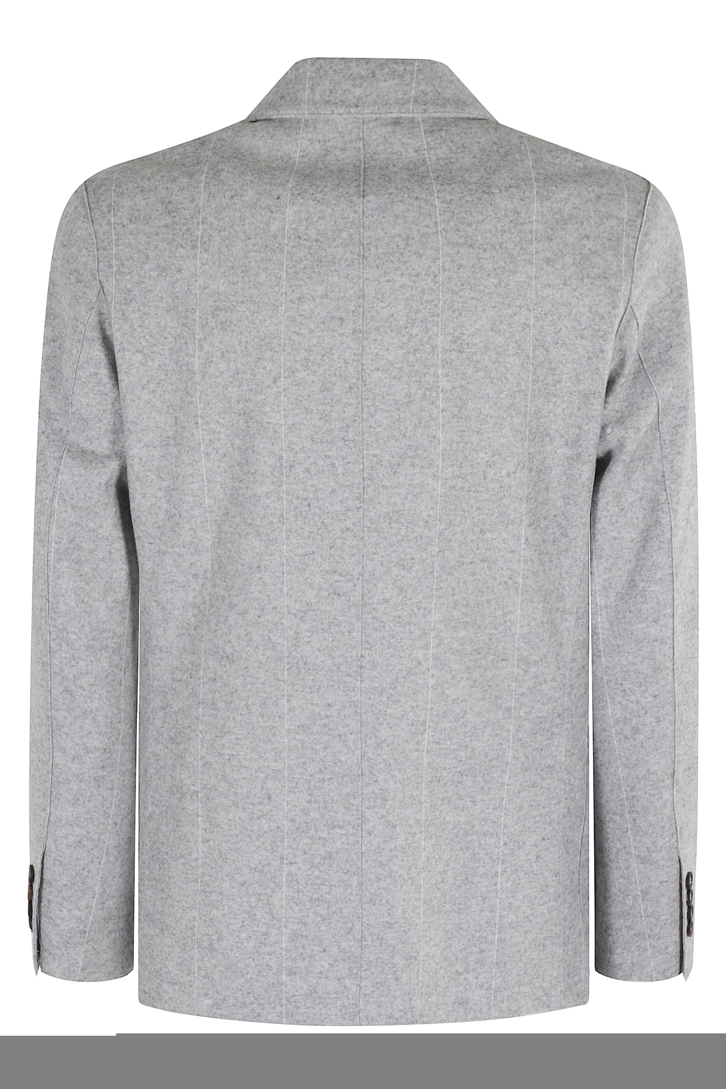 Eleventy Pinstripe Double-breasted Blazer In Gray