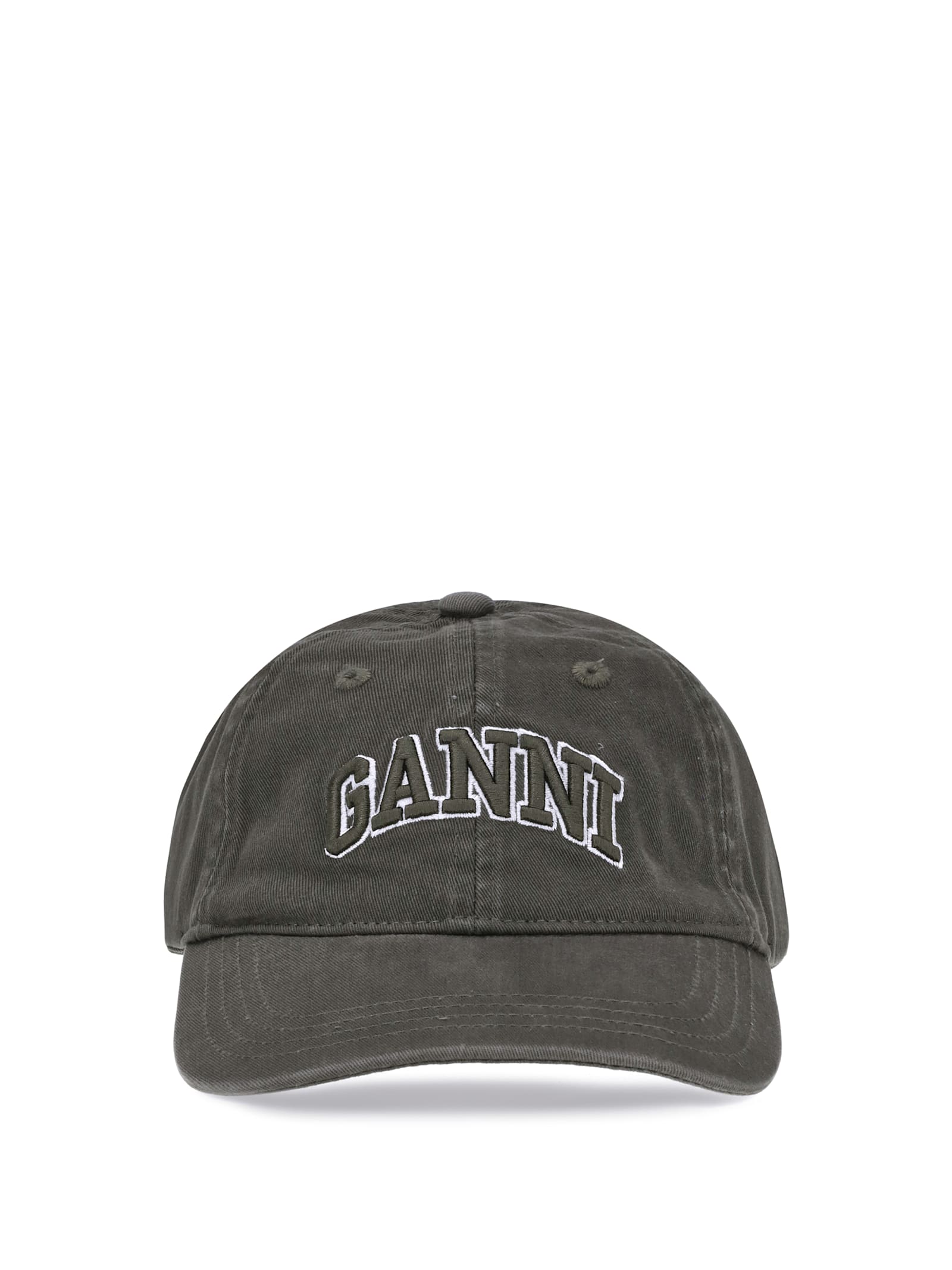 Ganni Logo Baseball Cap In Multi