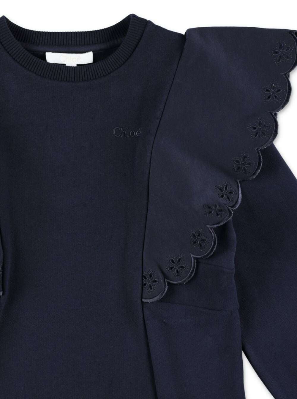 Chloé Fleece Rouge Dress In Blu