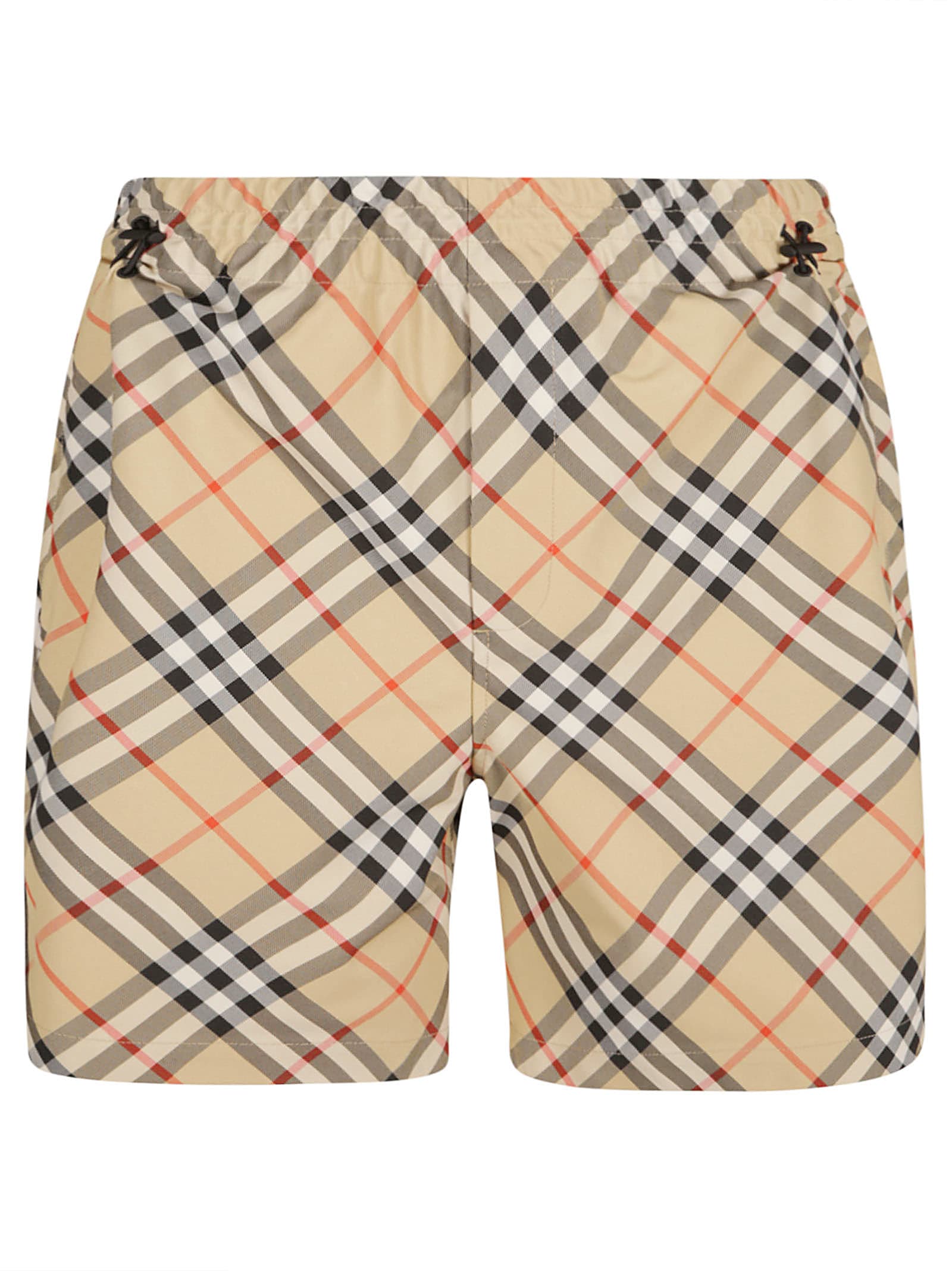 Shop Burberry House Checked Shorts In Sand Ip Check