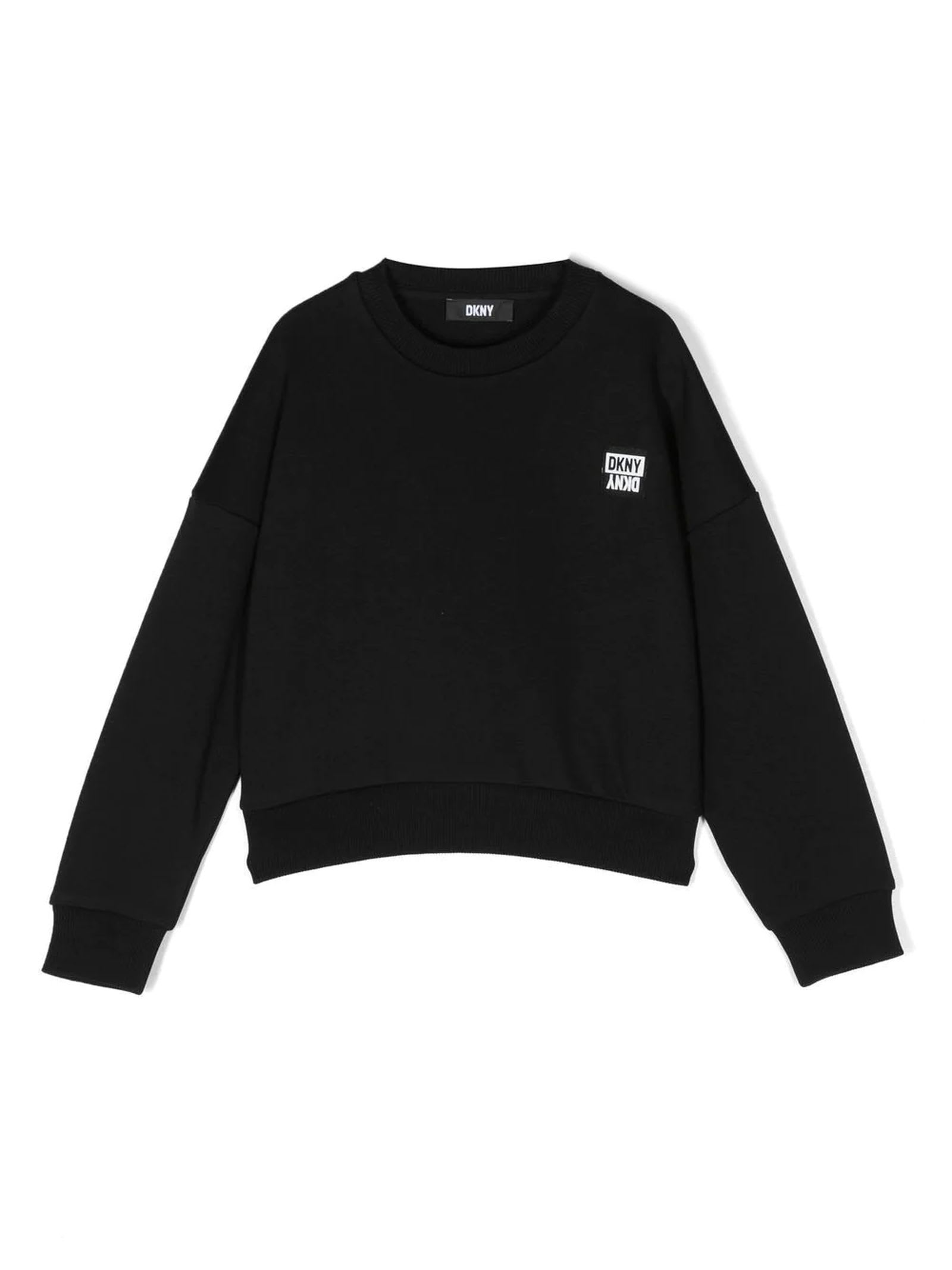 DKNY Black Cotton Sweatshirt