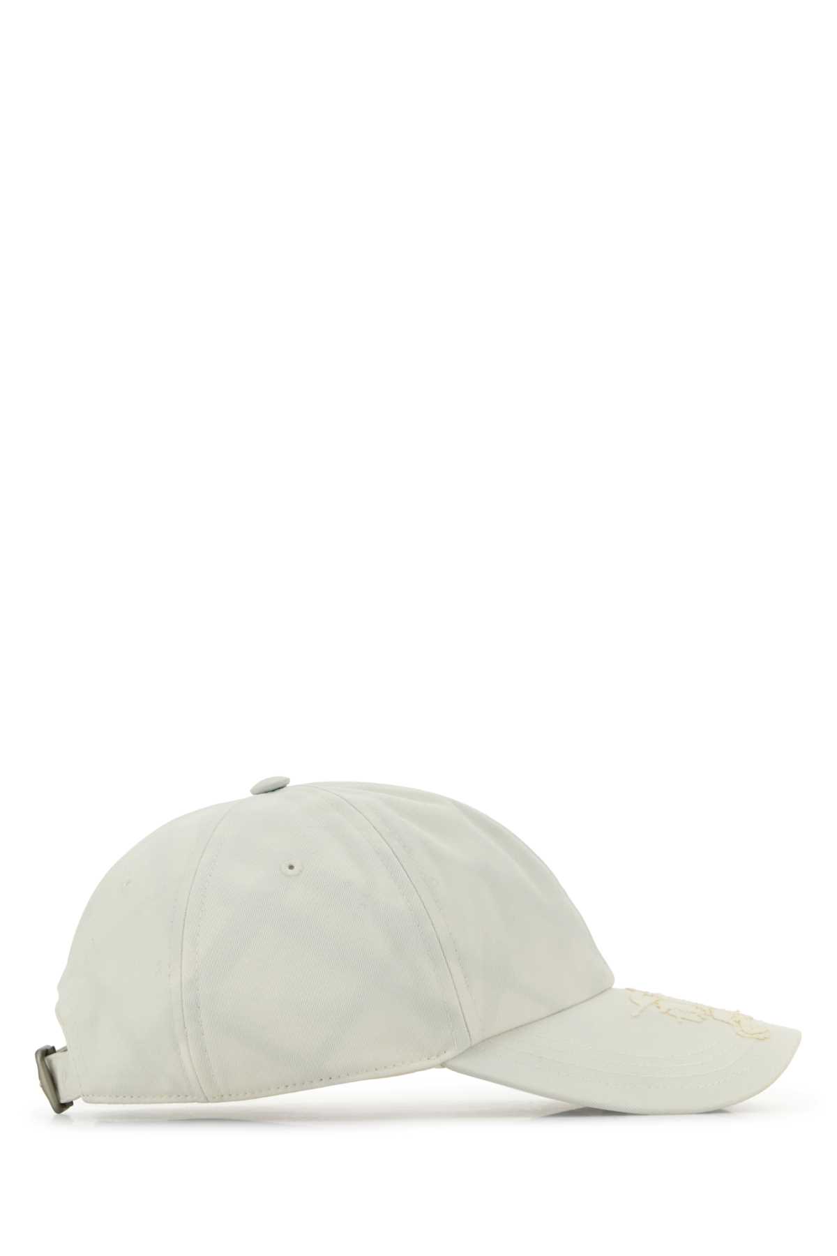 Shop Burberry White Polyester Blend Baseball Cap In Salt