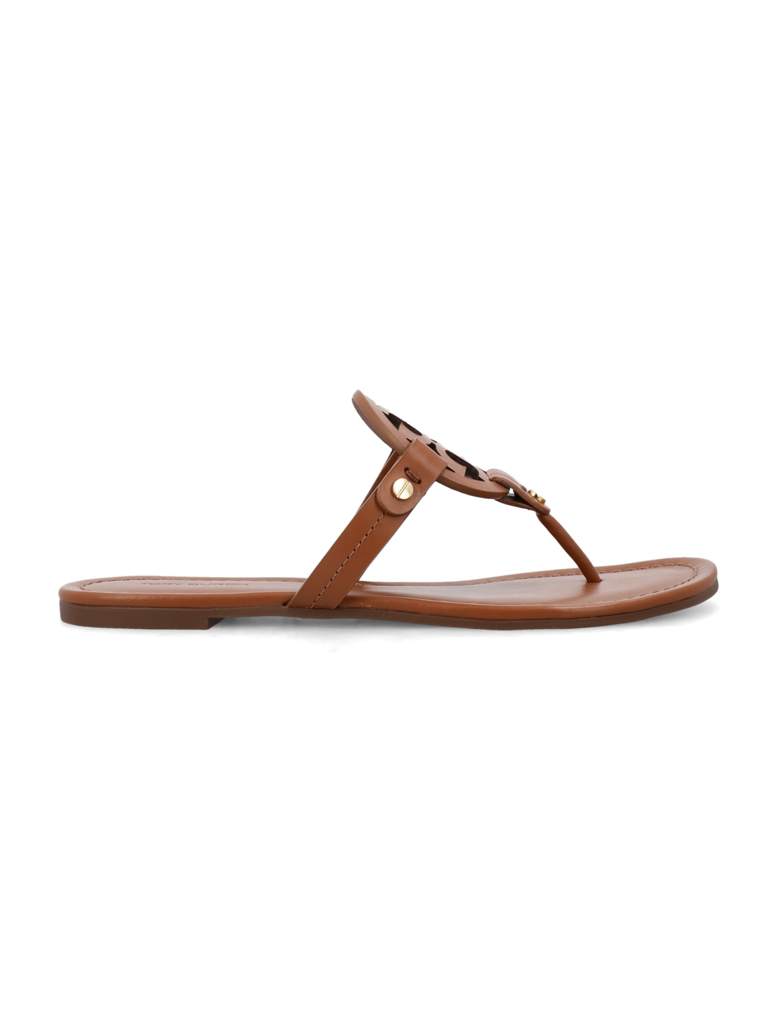 Shop Tory Burch Miller Calf Leather Sandal In Vacchetta