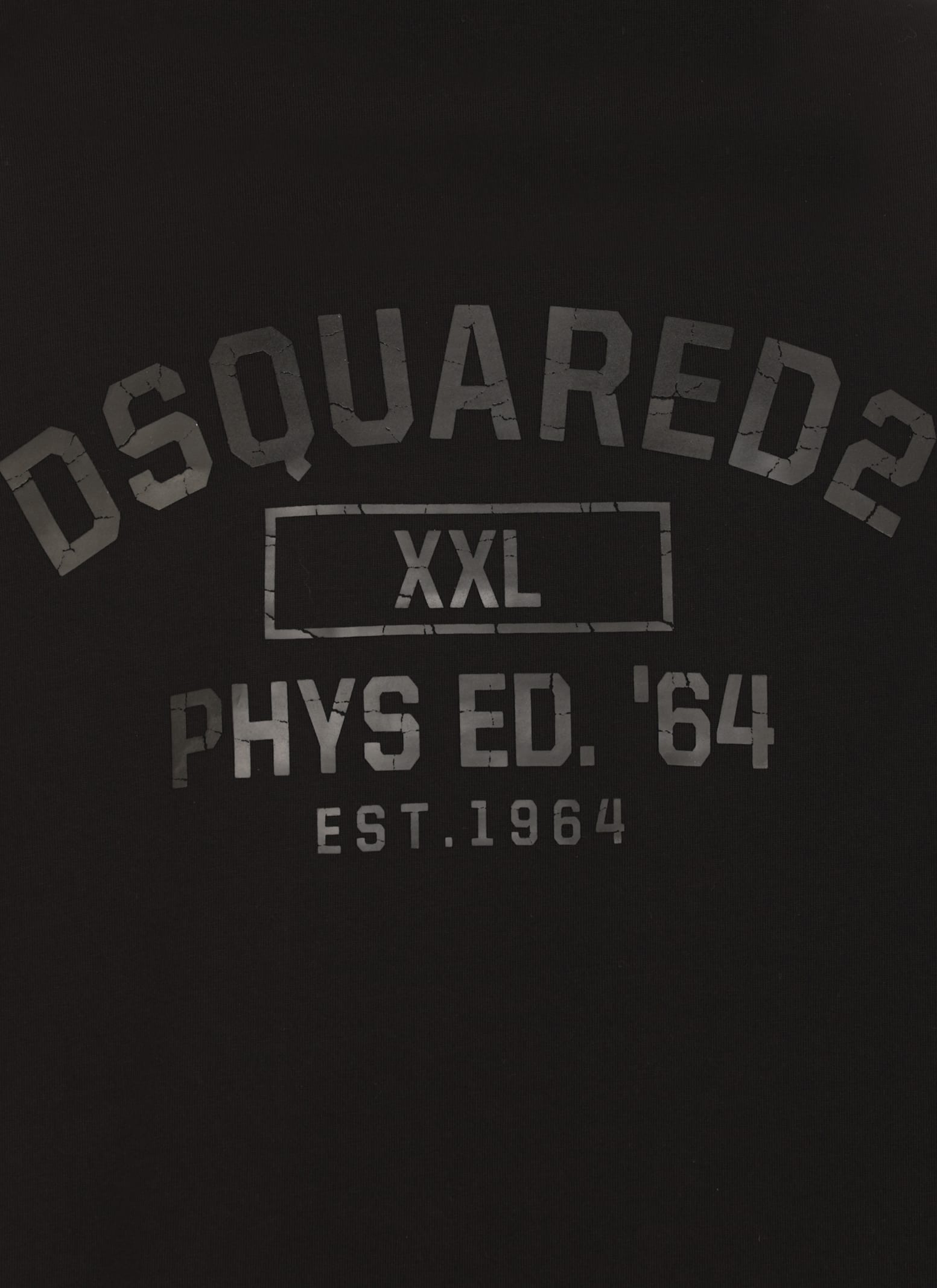 Dsquared2 Physical Education Crew Neck Graphic T-shirt In Black