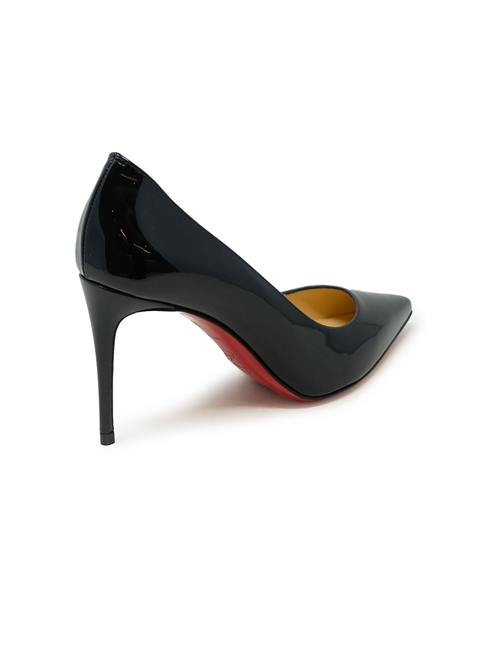 Christian Louboutin Black Patent Kate 85 Pumps In Multi