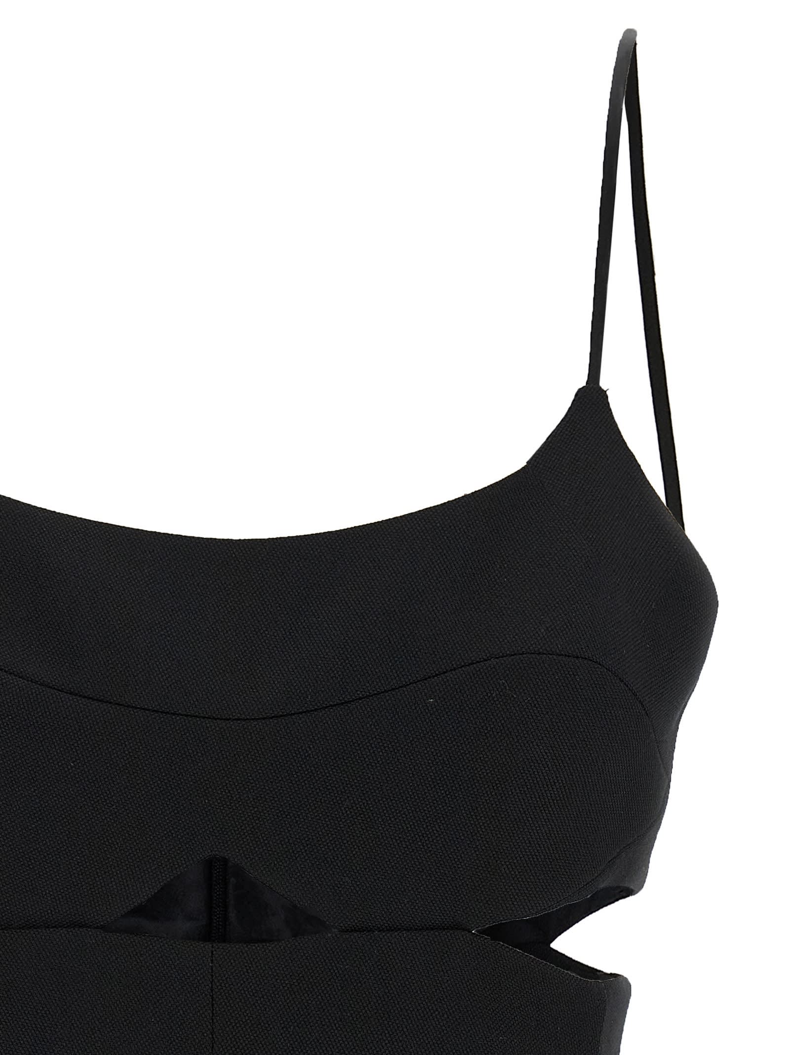 Victoria Beckham Cami Top With Cut-out Design And Spaghetti Straps In Black