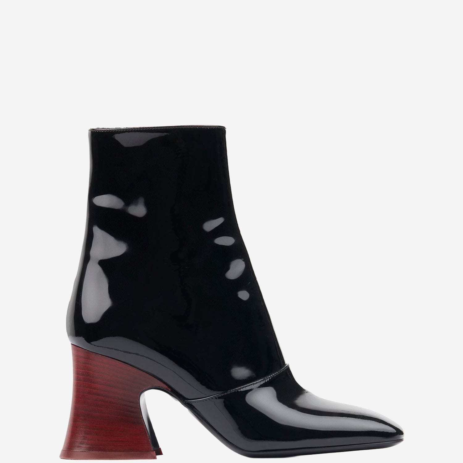 Chloé Janis Ankle Boots With Glossy Leather Heel