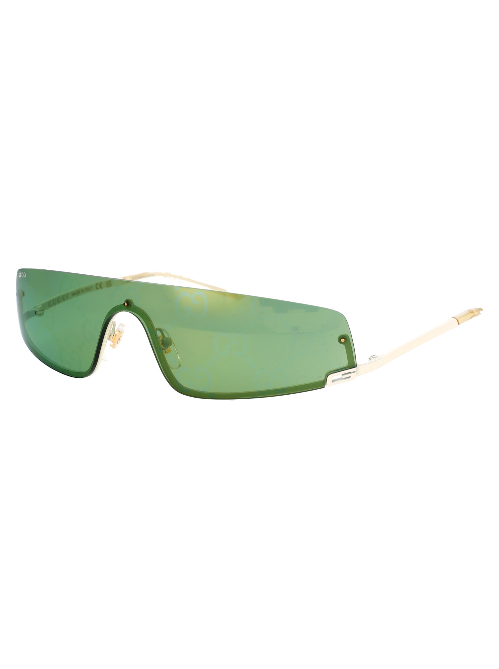 Gucci Gg1561s Sunglasses In 003 Ivory Ivory Green