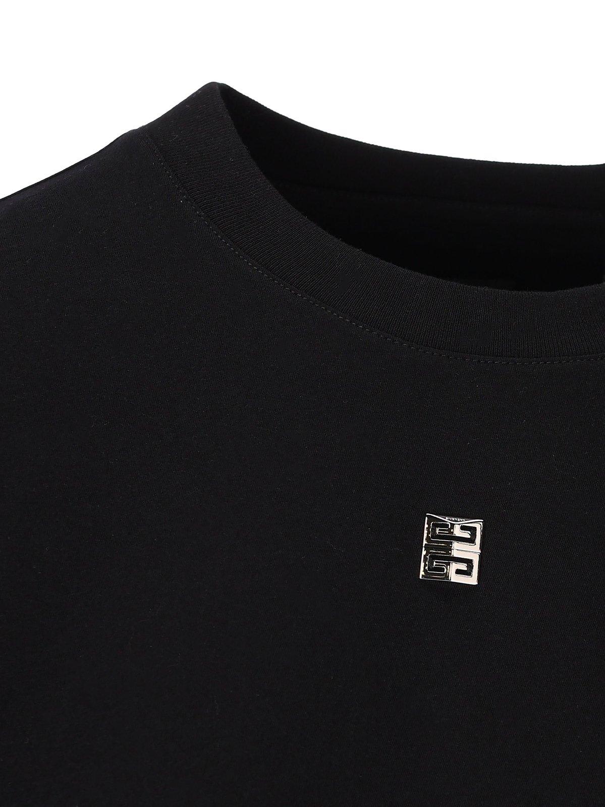 Shop Givenchy 4g Plaque Crewneck T-shirt In Black