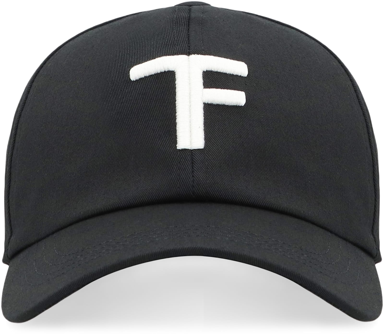 Tom Ford Black Baseball Cap With Logo Embroidery On The Front And Logo Lettering On The Rear In Cotton Man In Black